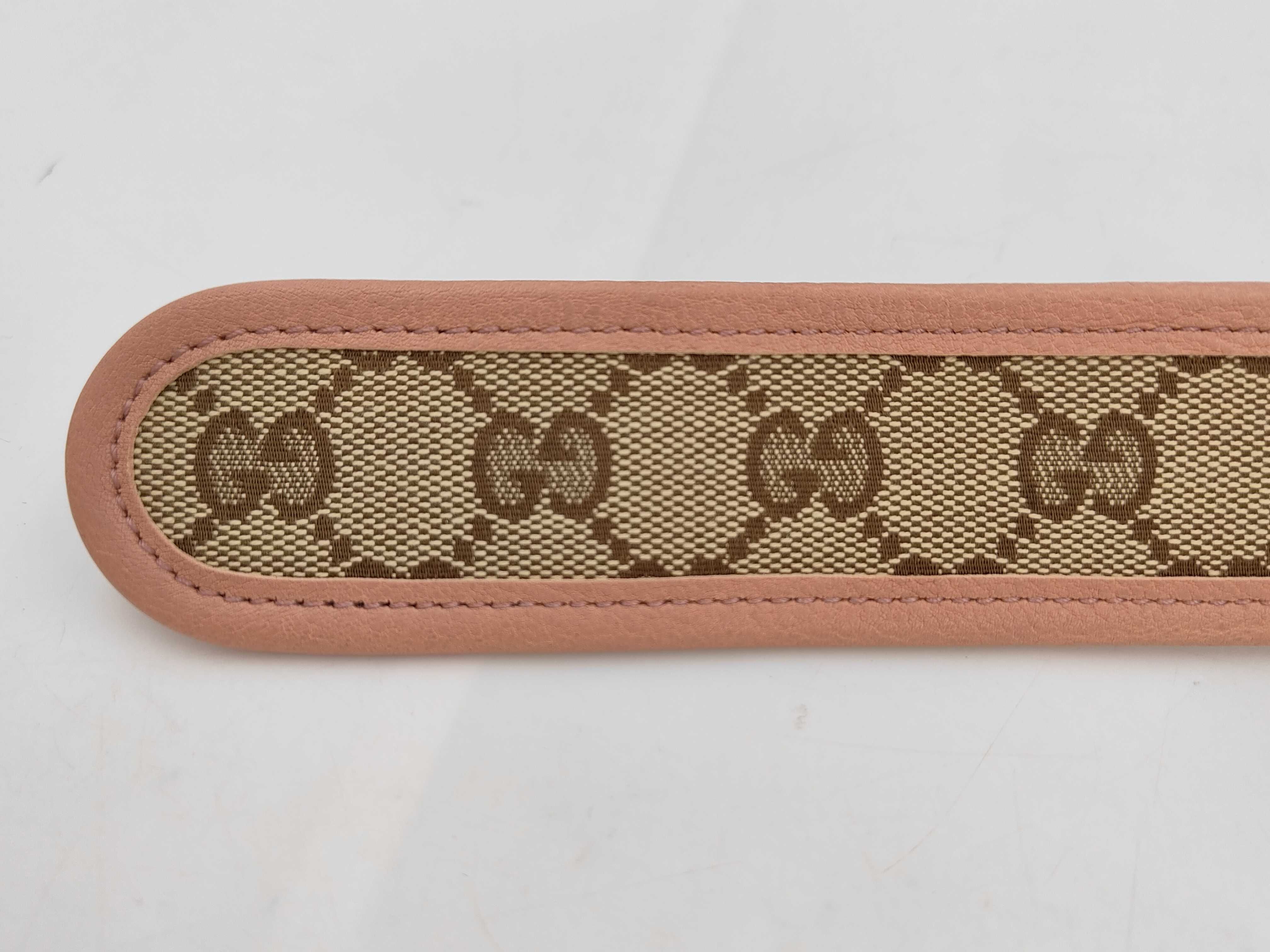 GG Canvas & Leather Heart Buckle Belt — view 5
