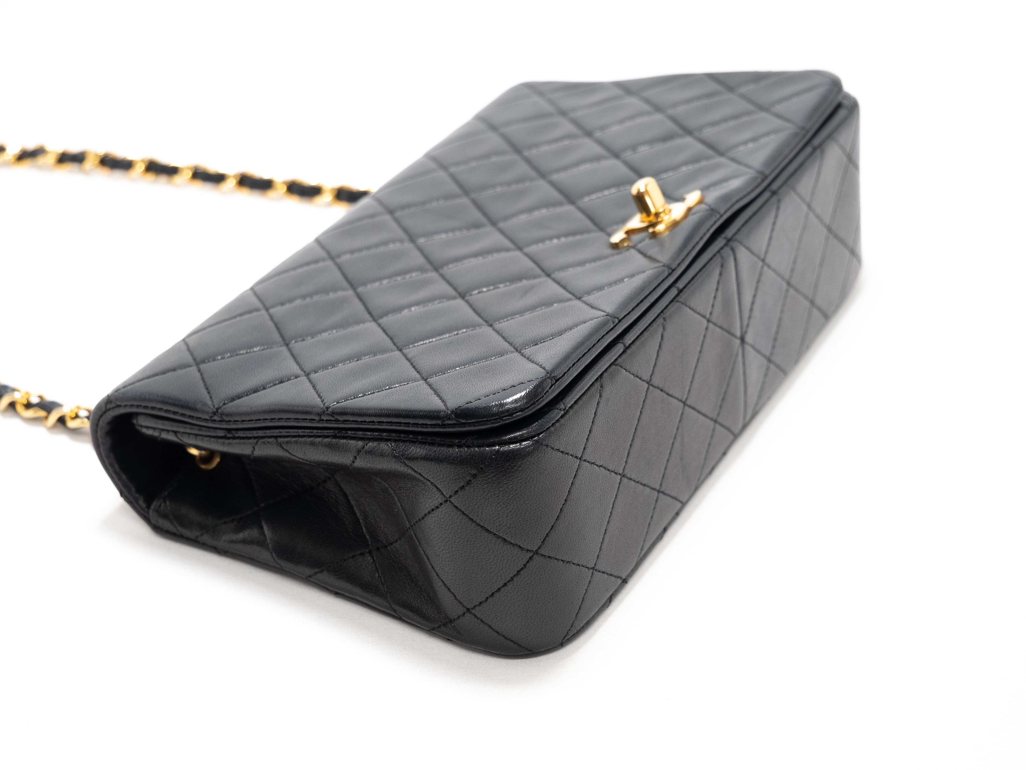 Matelassé Seal Lambskin Full Flap Gold Hardware — view 5