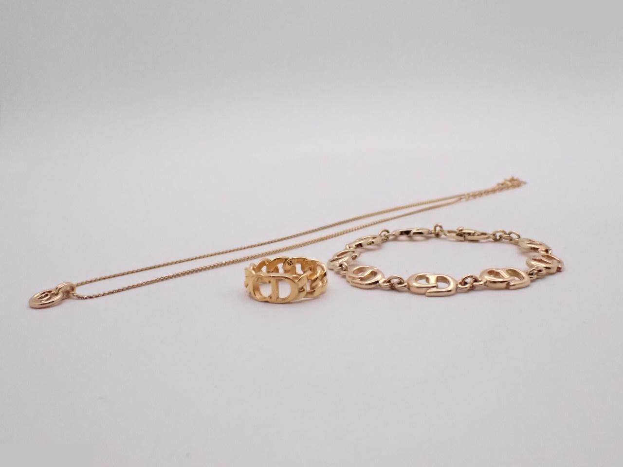 3 items - Precious Metals - Bulk Sale - Bundle: 1 necklace, 1 ring