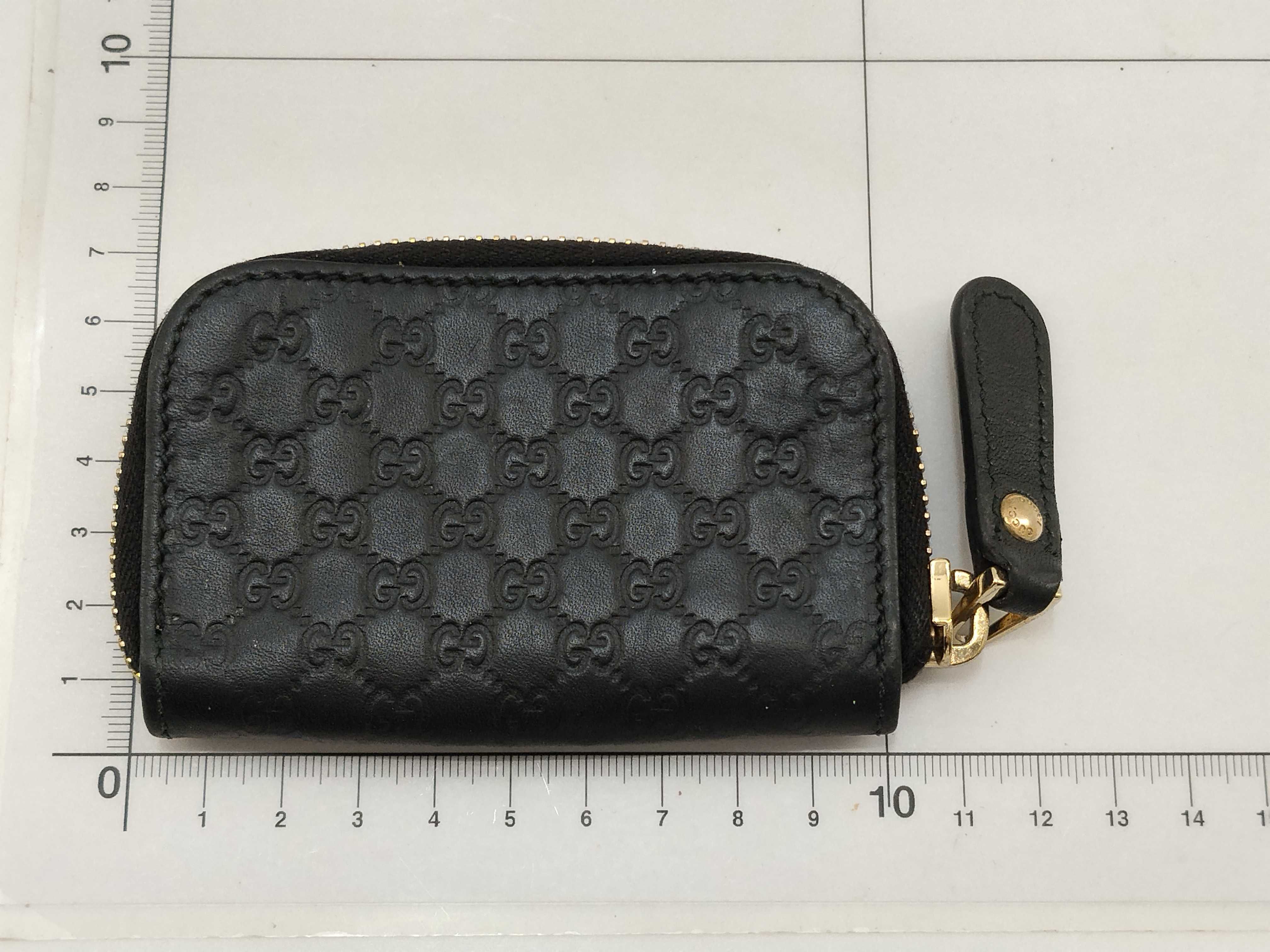 Guccissima Zippy Coin Case GG Shima Black 449896 Coin Case — view 2