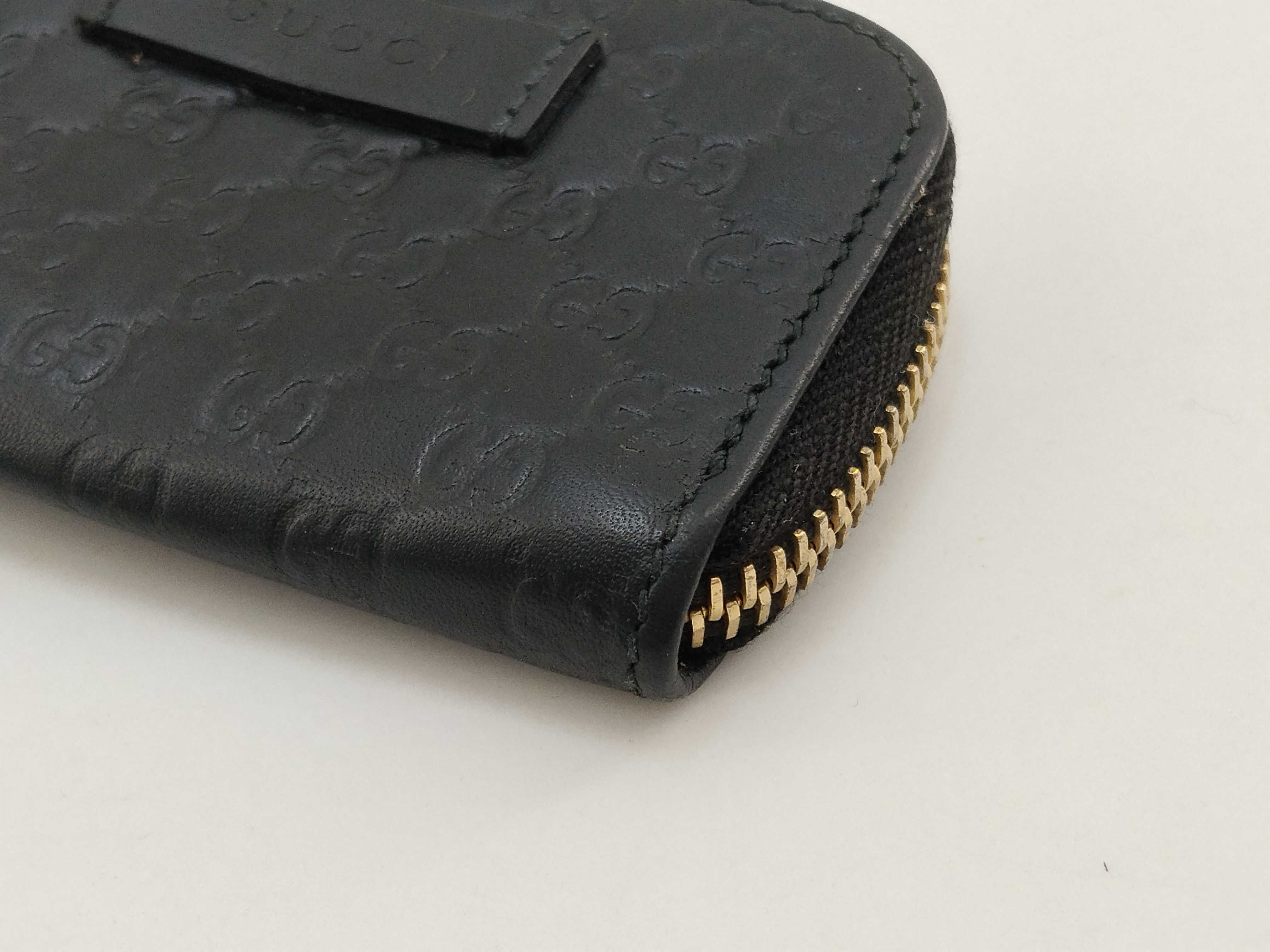 Guccissima Zippy Coin Case GG Shima Black 449896 Coin Case — view 4