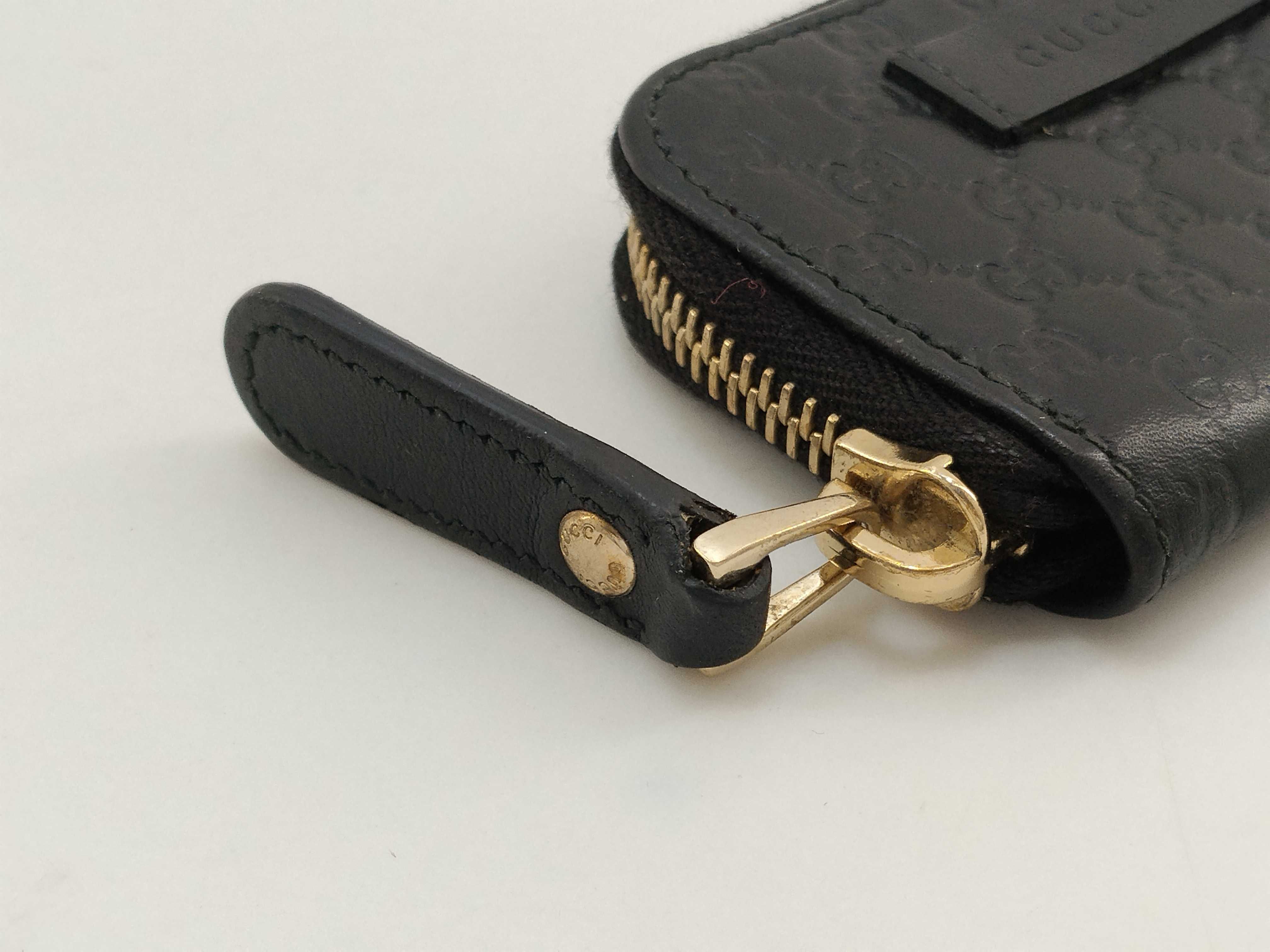 Guccissima Zippy Coin Case GG Shima Black 449896 Coin Case — view 6