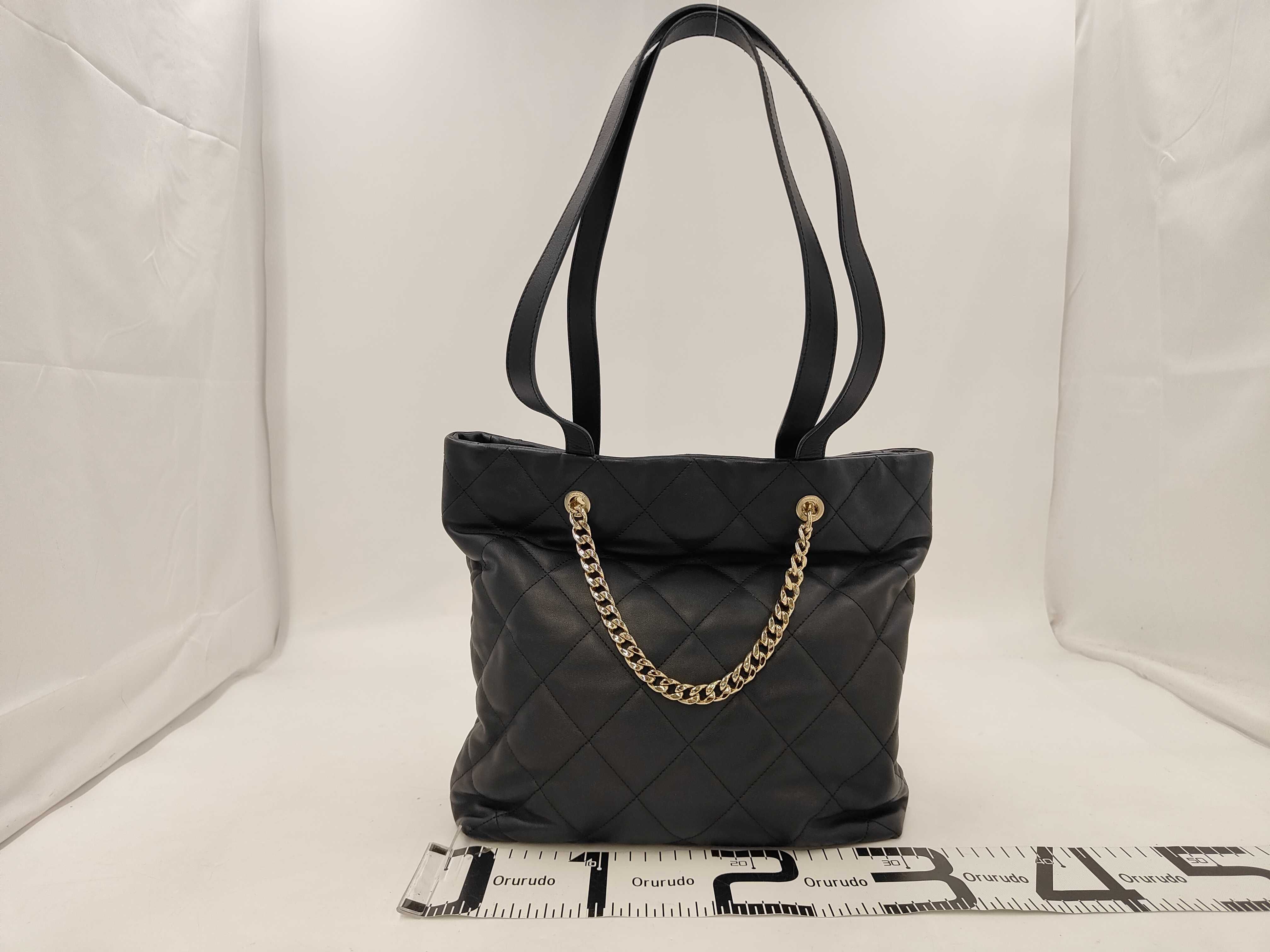 AS4359 Chain Tote Bag, Calfskin Tote Bag — view 2