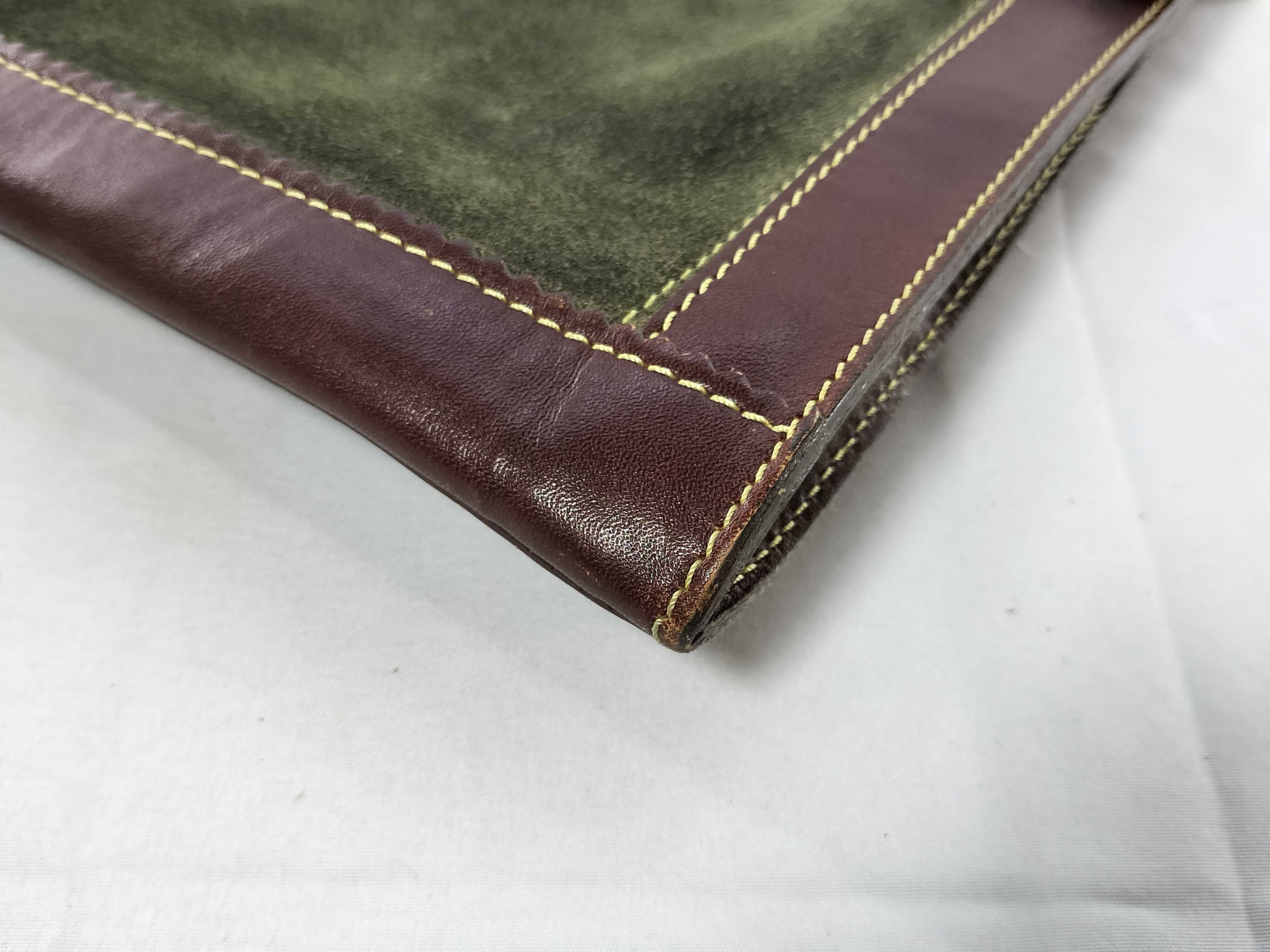 Old Anagram Leather x Suede Clutch Bag — view 3