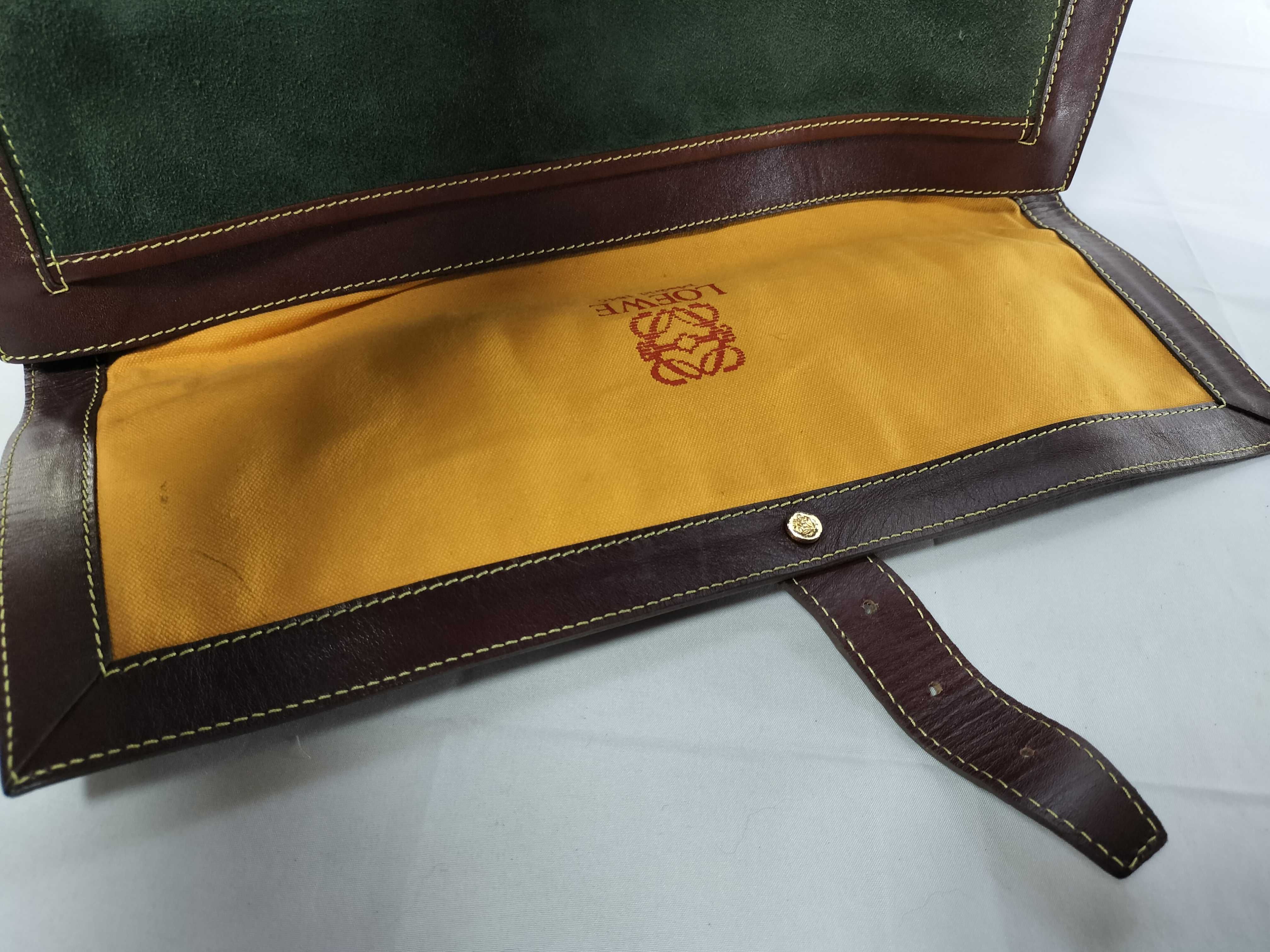 Old Anagram Leather x Suede Clutch Bag — view 5
