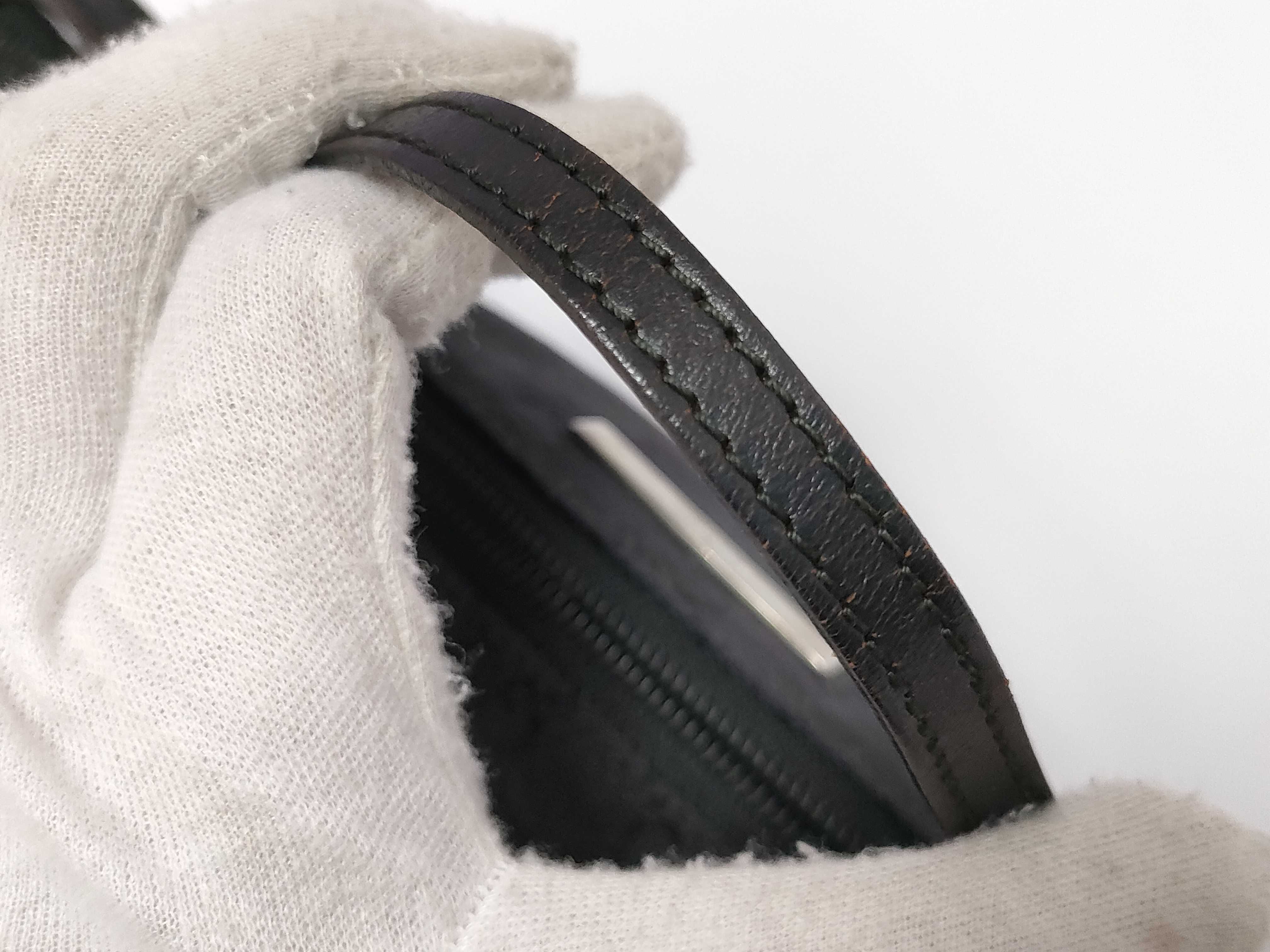 GG Canvas Gucci Accessory Pouch Black Leather Pouch — view 5
