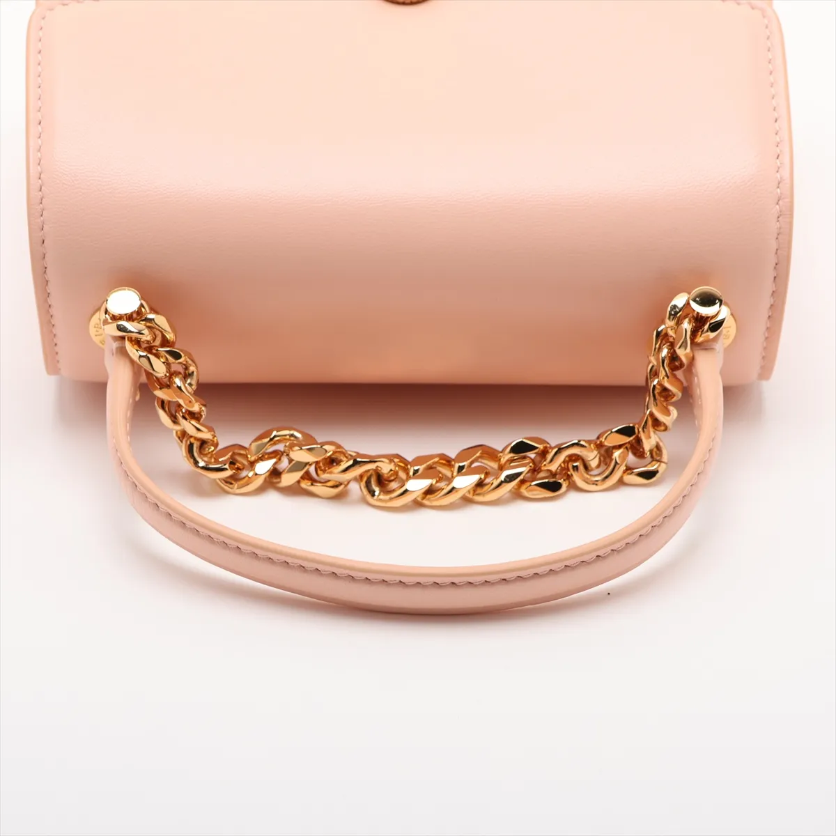 Serpenti Leather Handbag, Pink, with Mirror — view 5