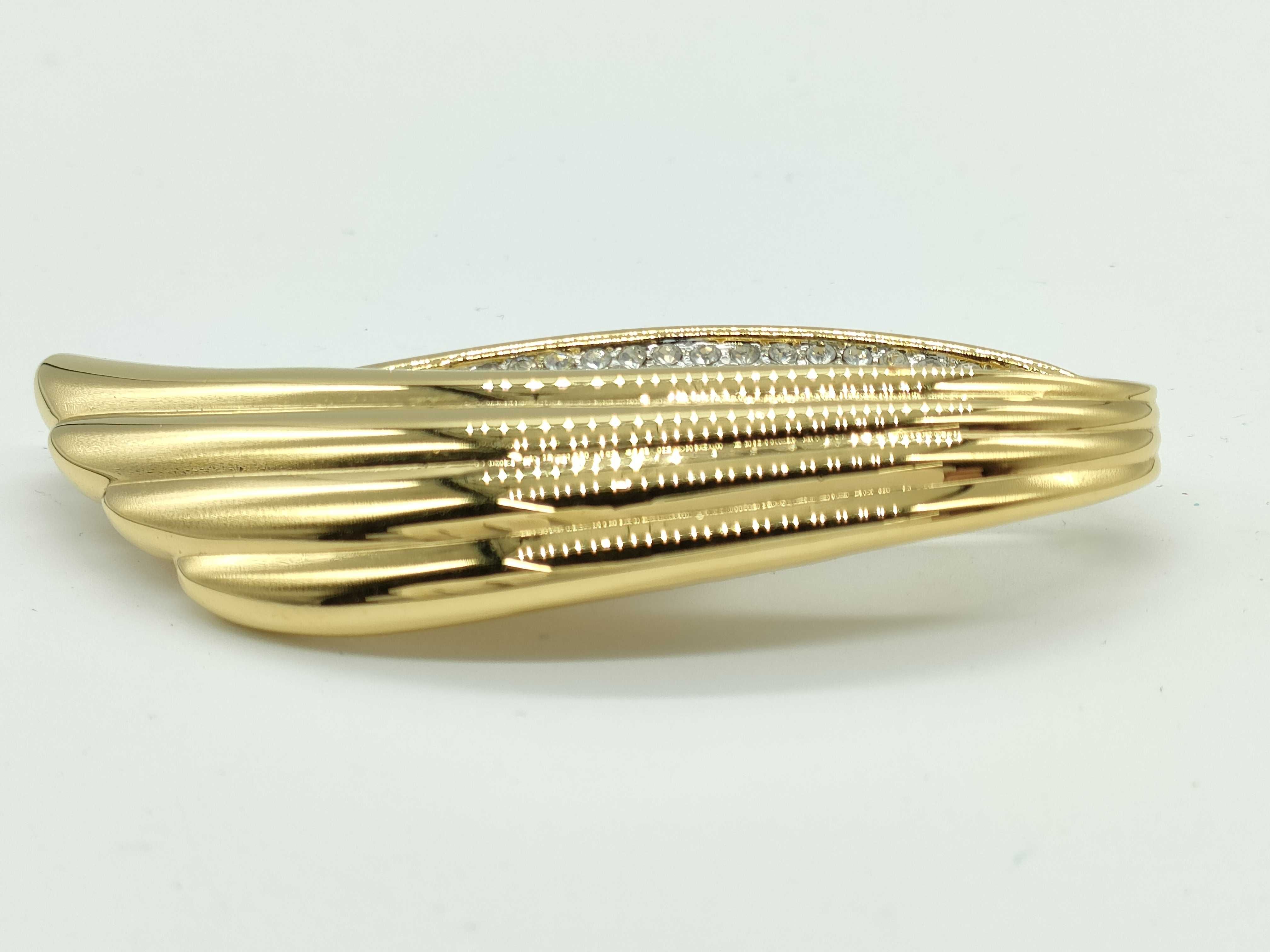 Rhinestone Gold Brooch — view 2