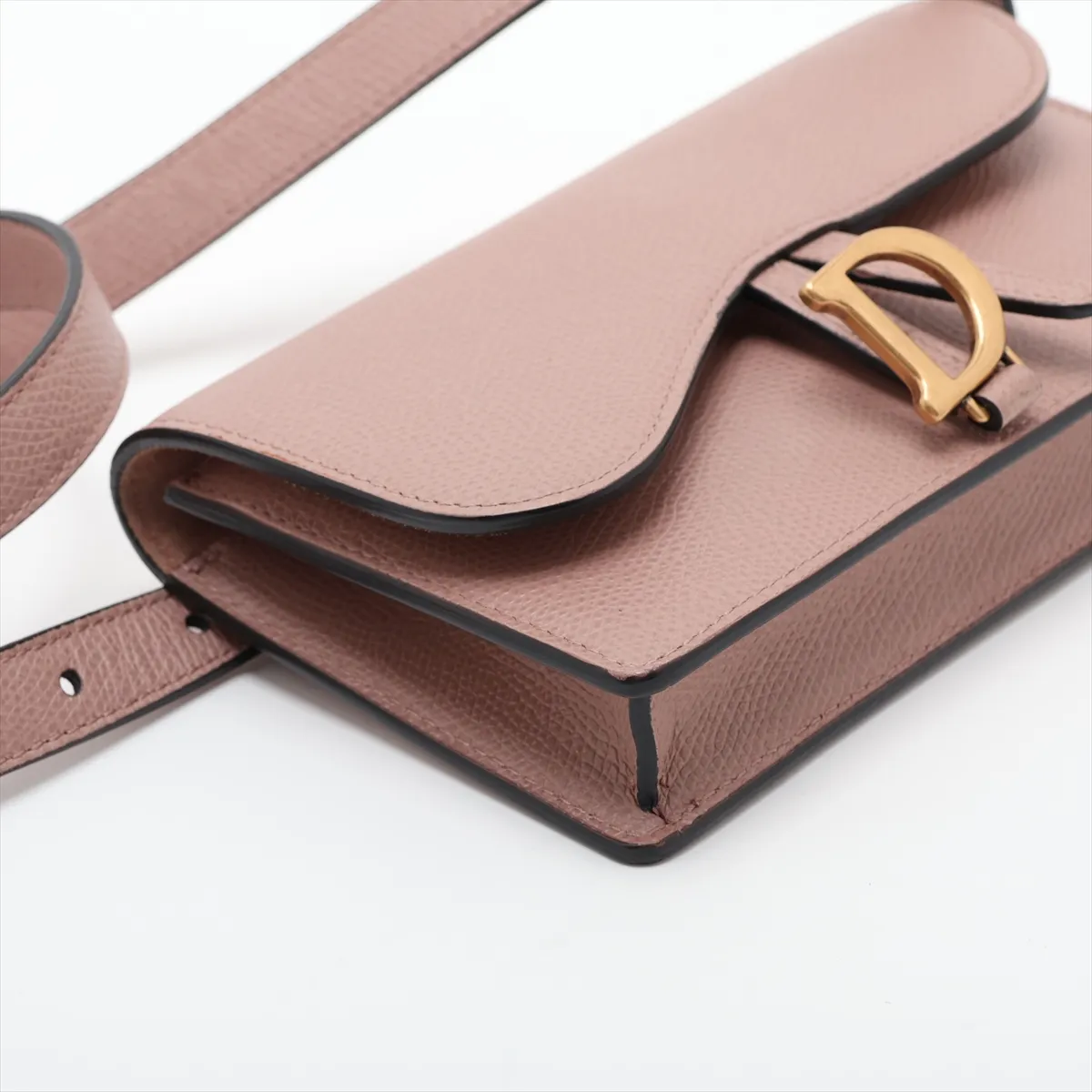 Saddle Leather Waist Pouch Pink — view 4