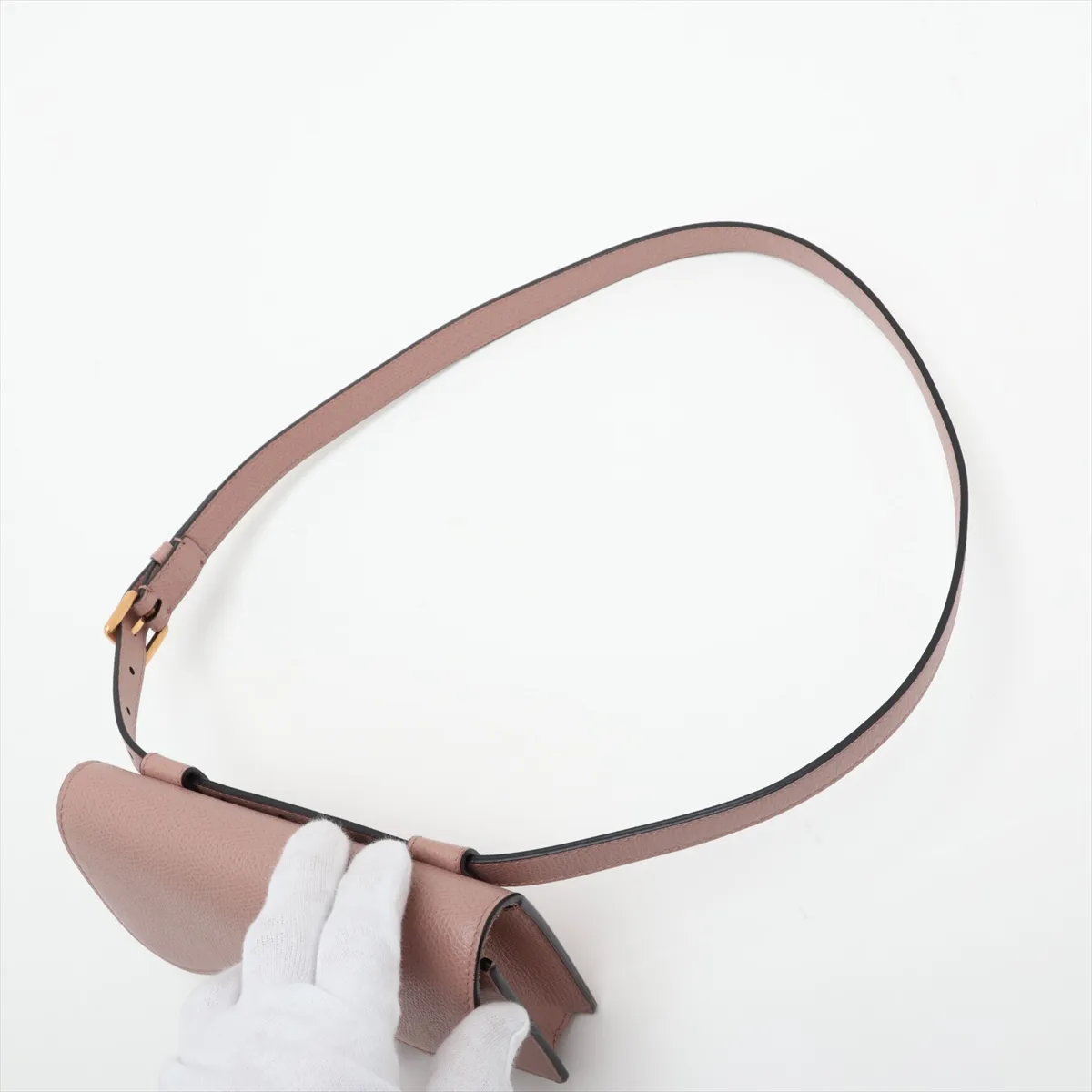 Saddle Leather Waist Pouch Pink — view 5