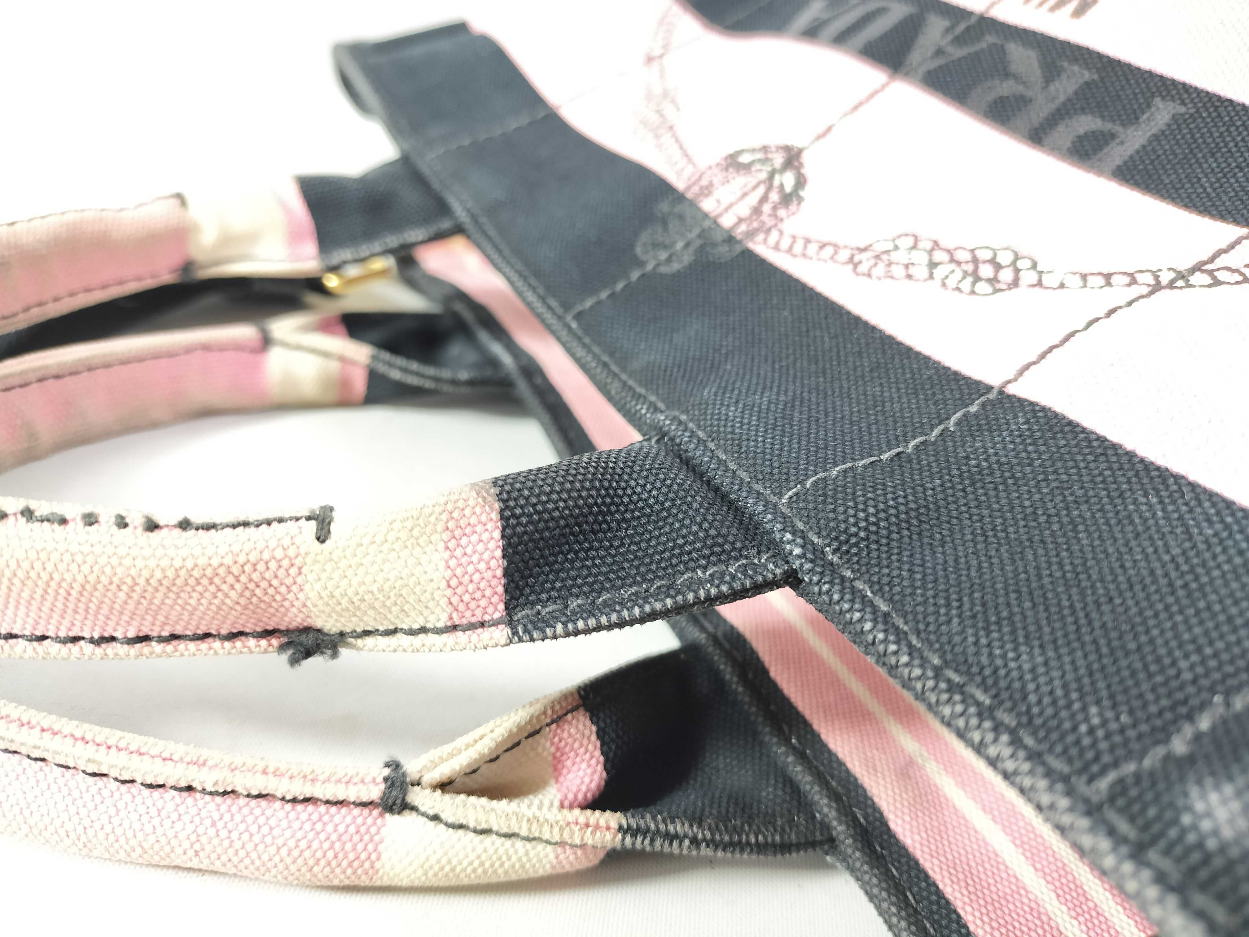 Canapa Tote Bag, Pink with Black Strap — view 6