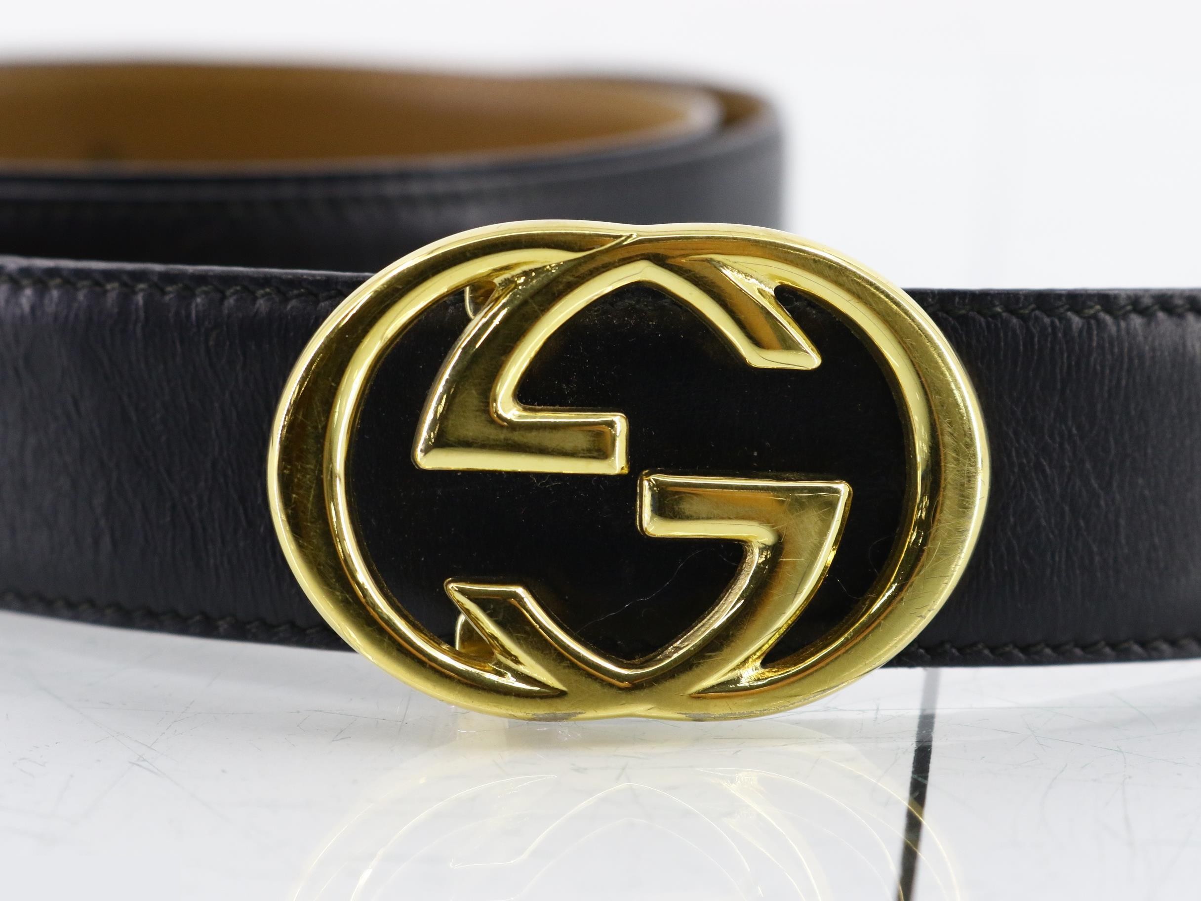 Interlocking G Leather Belt — view 3
