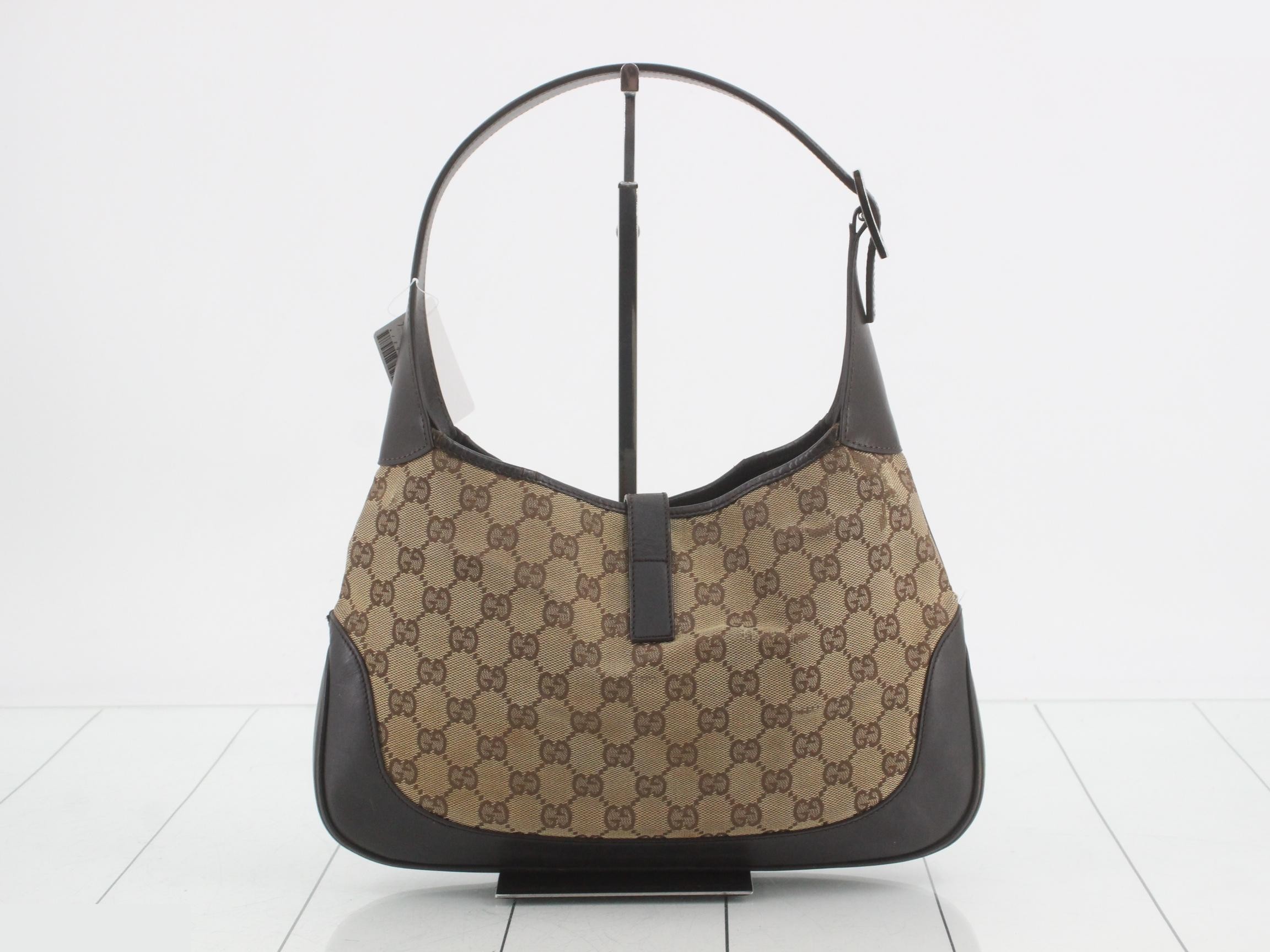Old Jackie Sherry Line GG Canvas Shoulder Bag — view 2
