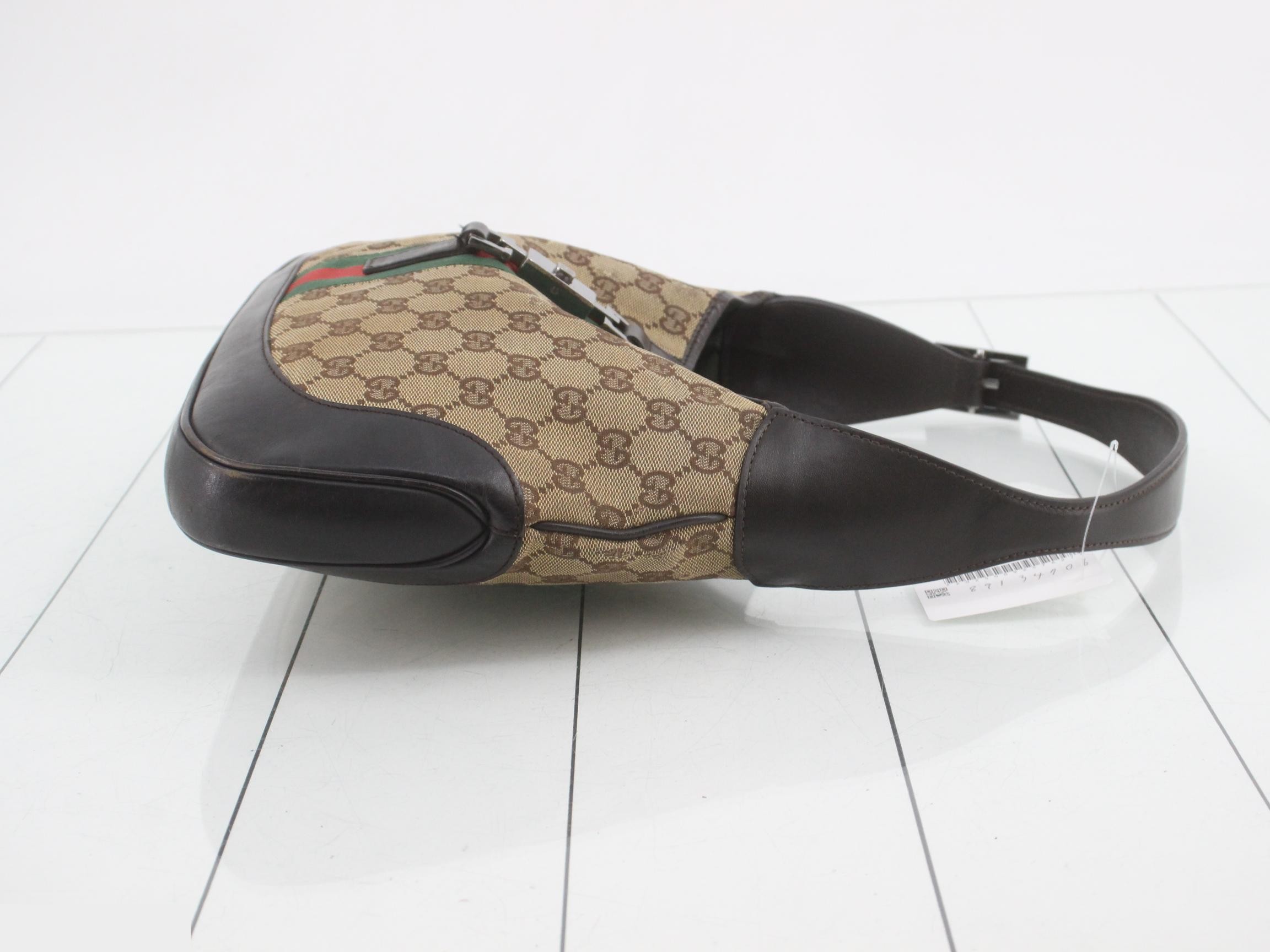 Old Jackie Sherry Line GG Canvas Shoulder Bag — view 3