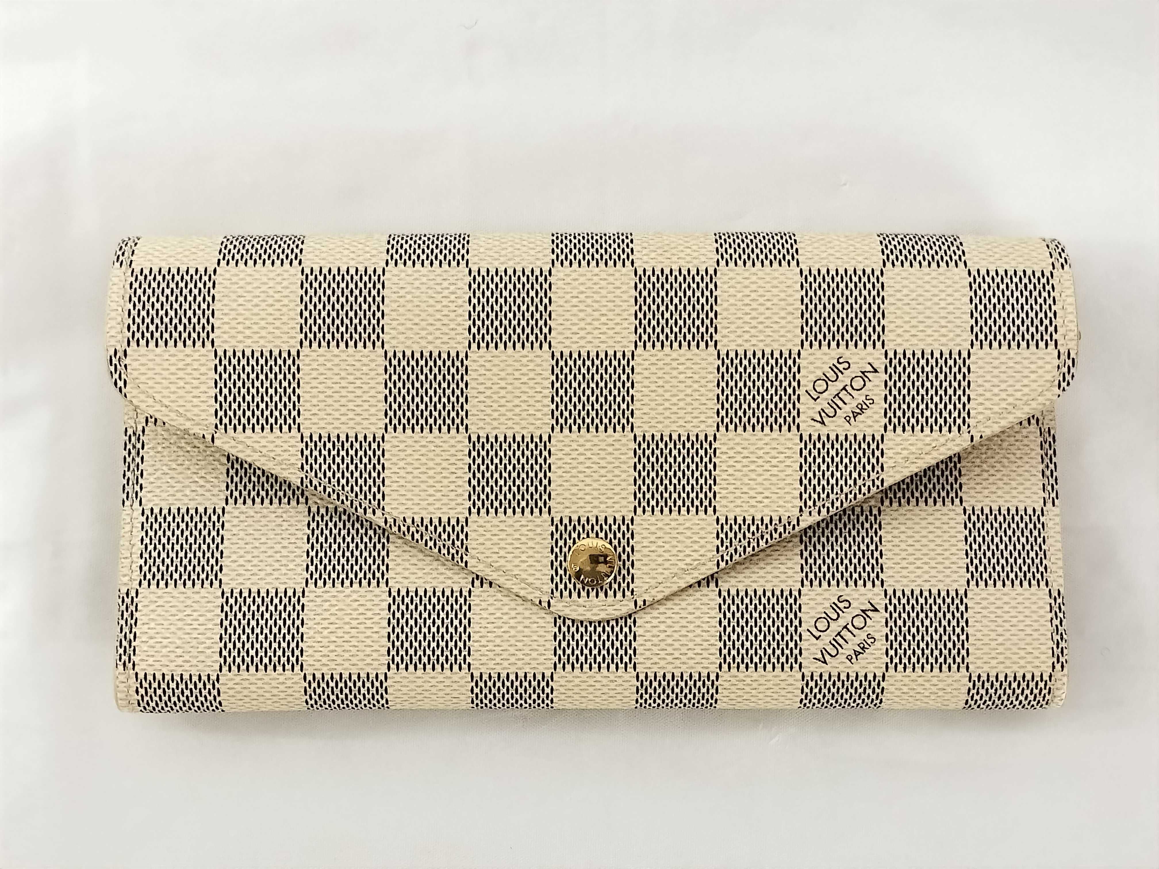 Damier Portefeuille Josephine Azur Wallet with Initials