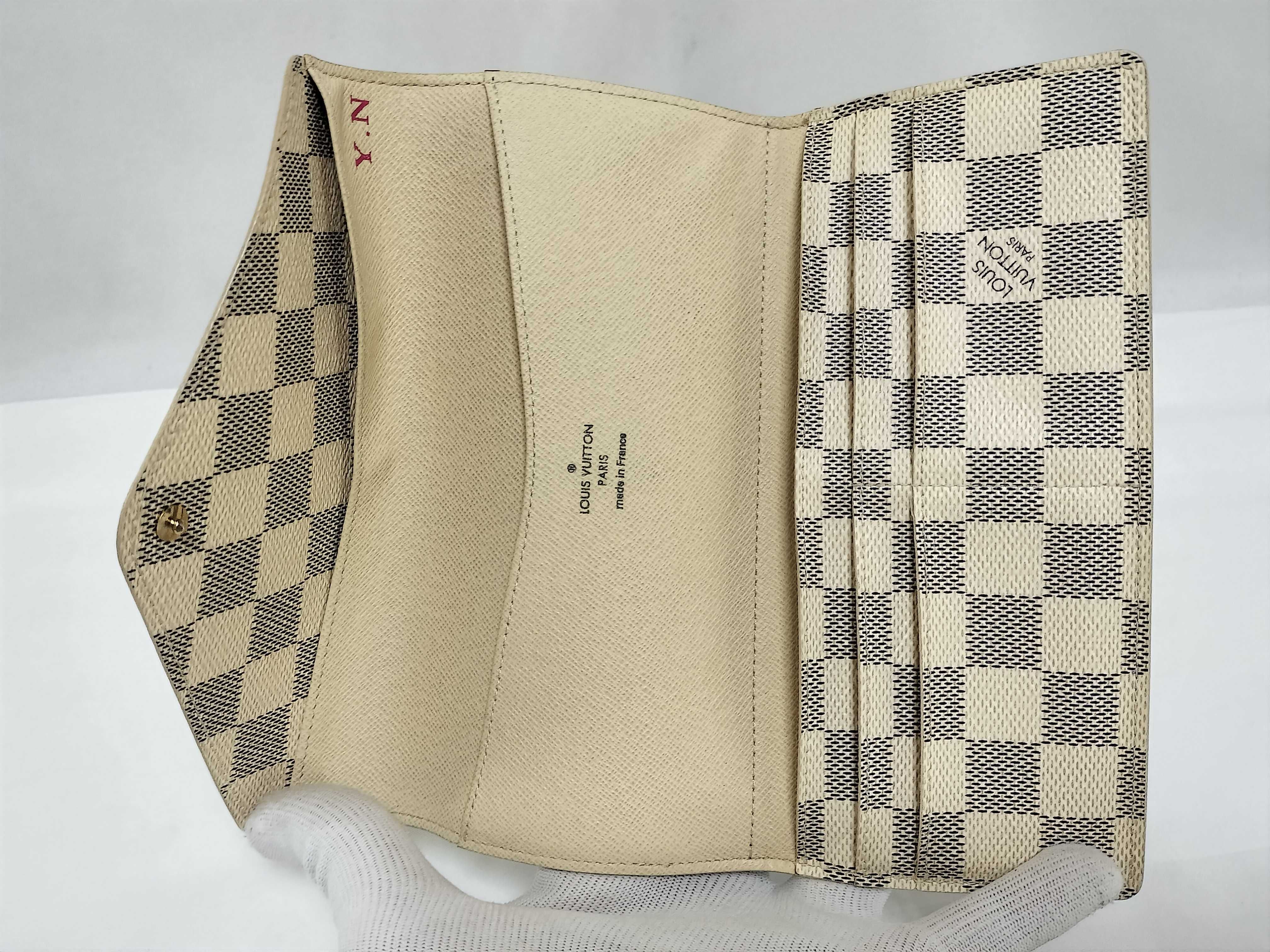 Damier Portefeuille Josephine Azur Wallet with Initials — view 8