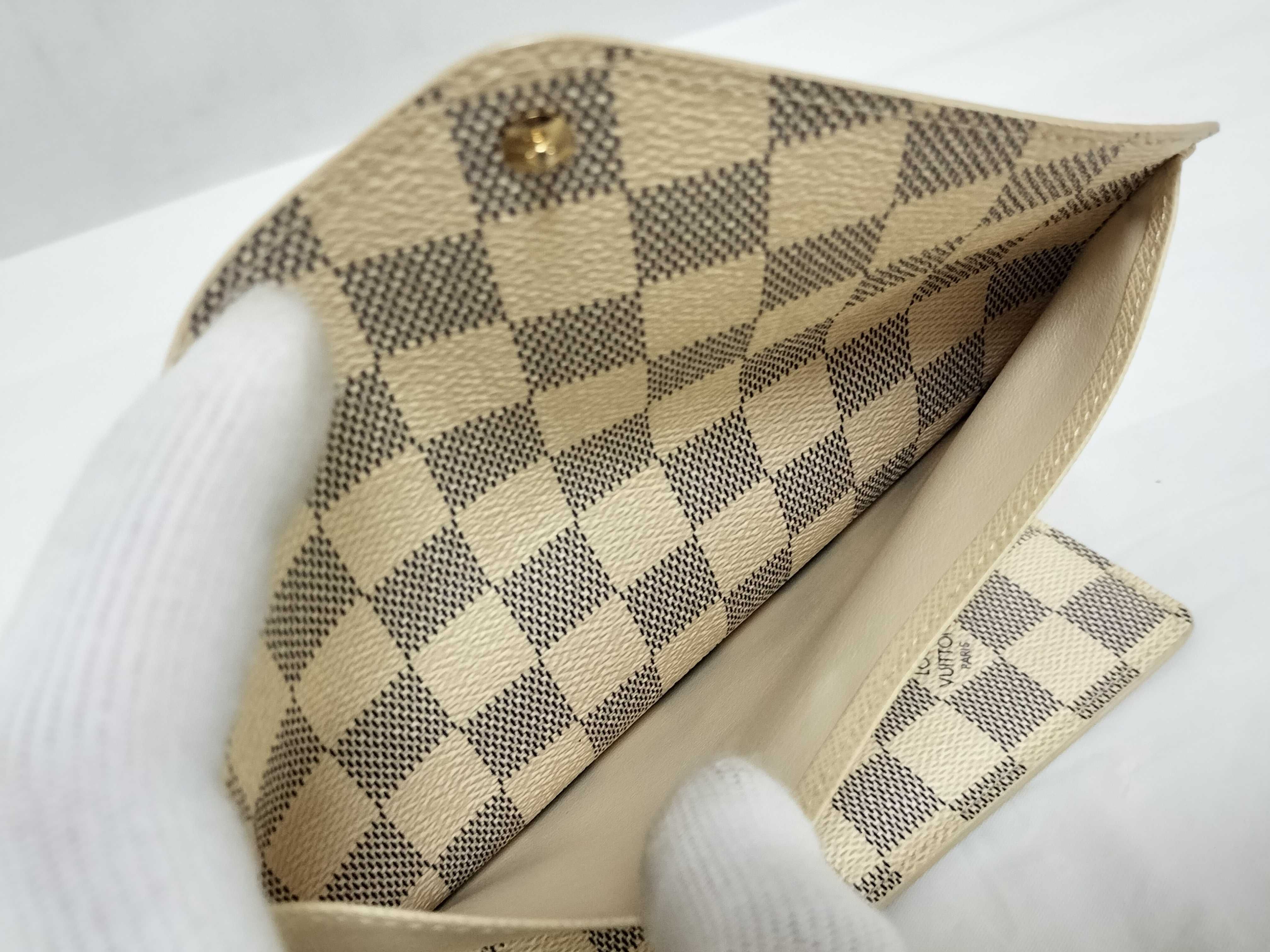 Damier Portefeuille Josephine Azur Wallet with Initials — view 9
