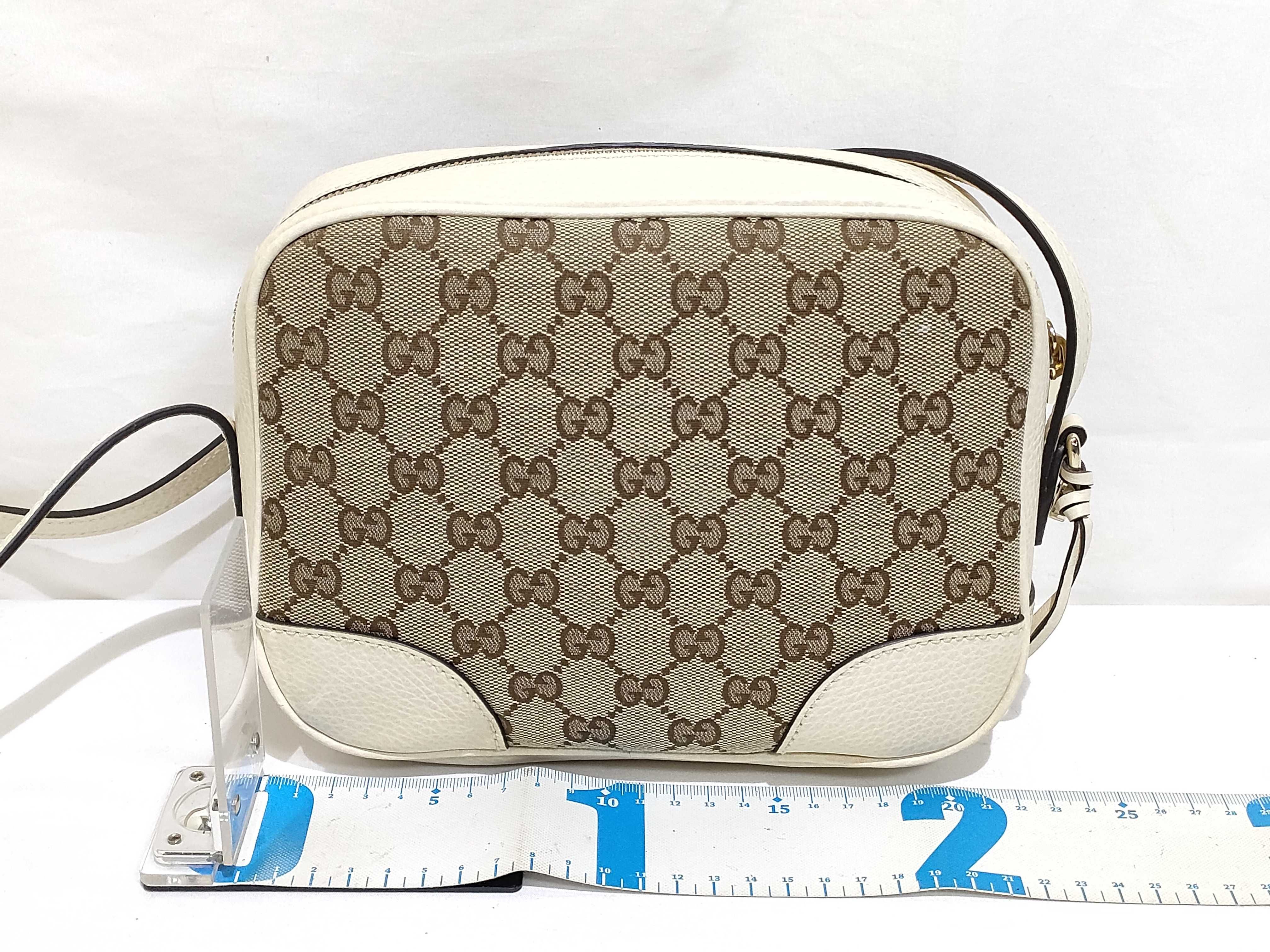 GG Canvas Shoulder Bag, Beige x White, 449413 (Outlet) — view 2