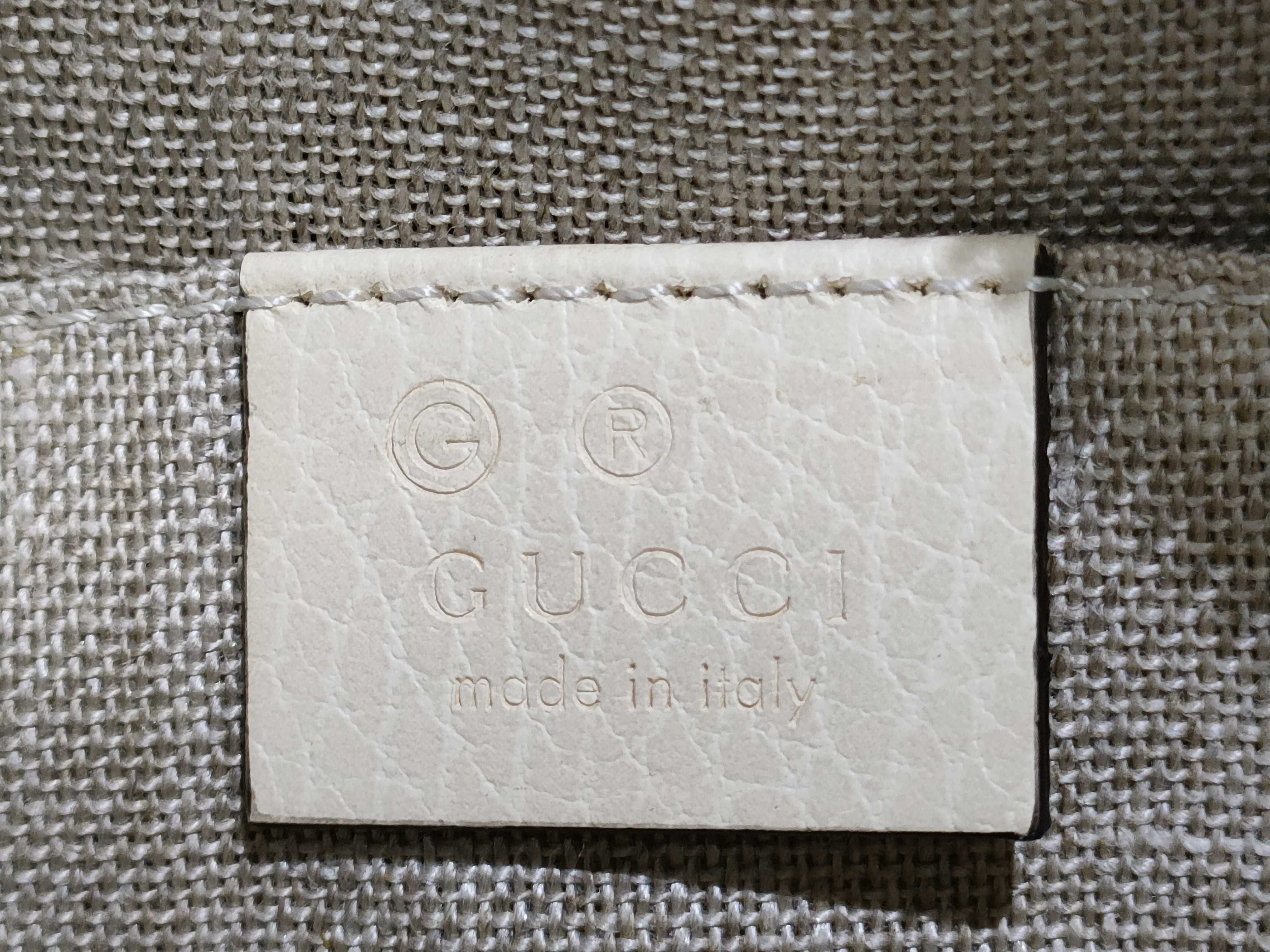 GG Canvas Shoulder Bag, Beige x White, 449413 (Outlet) — view 11