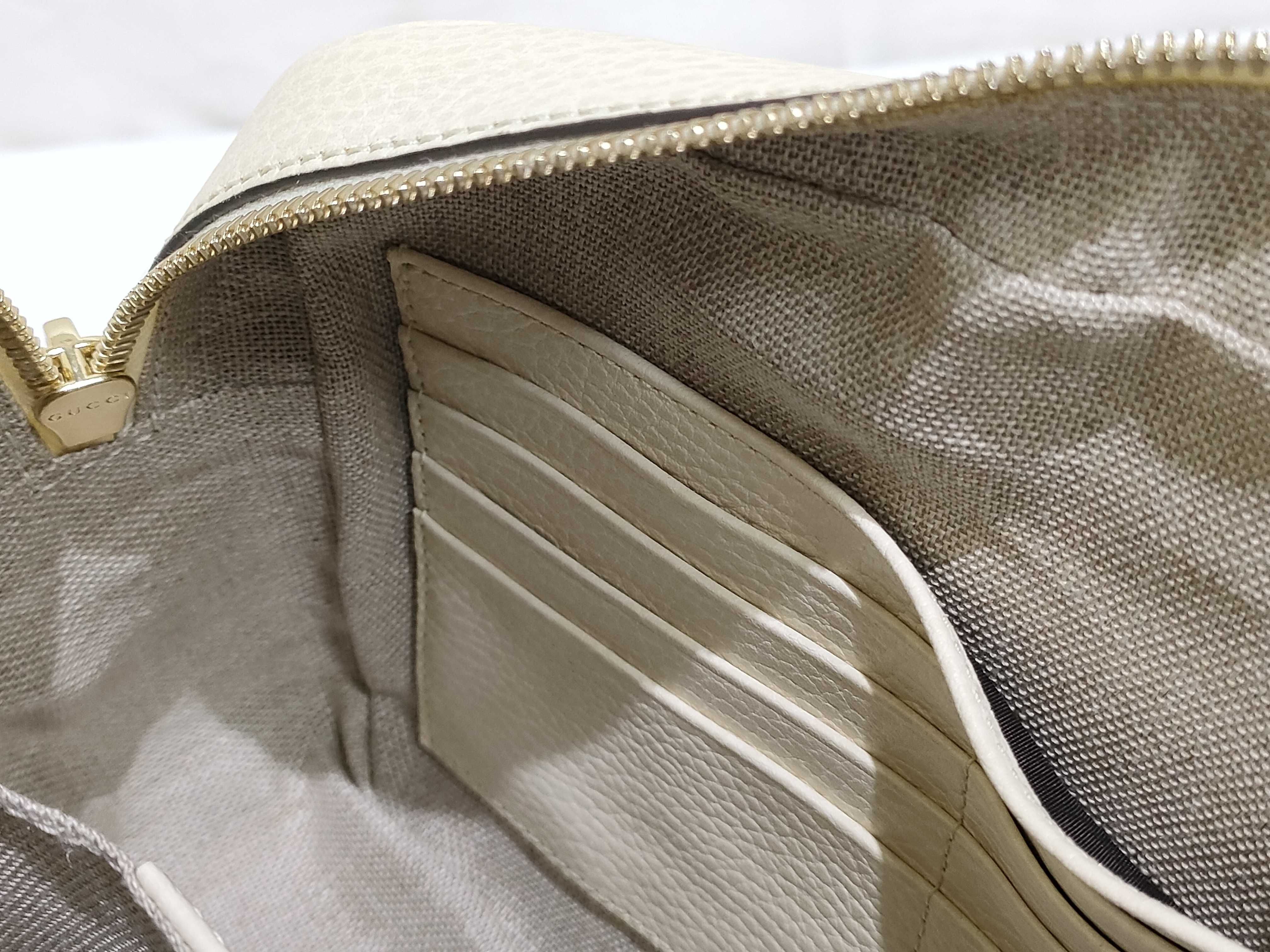 GG Canvas Shoulder Bag, Beige x White, 449413 (Outlet) — view 12
