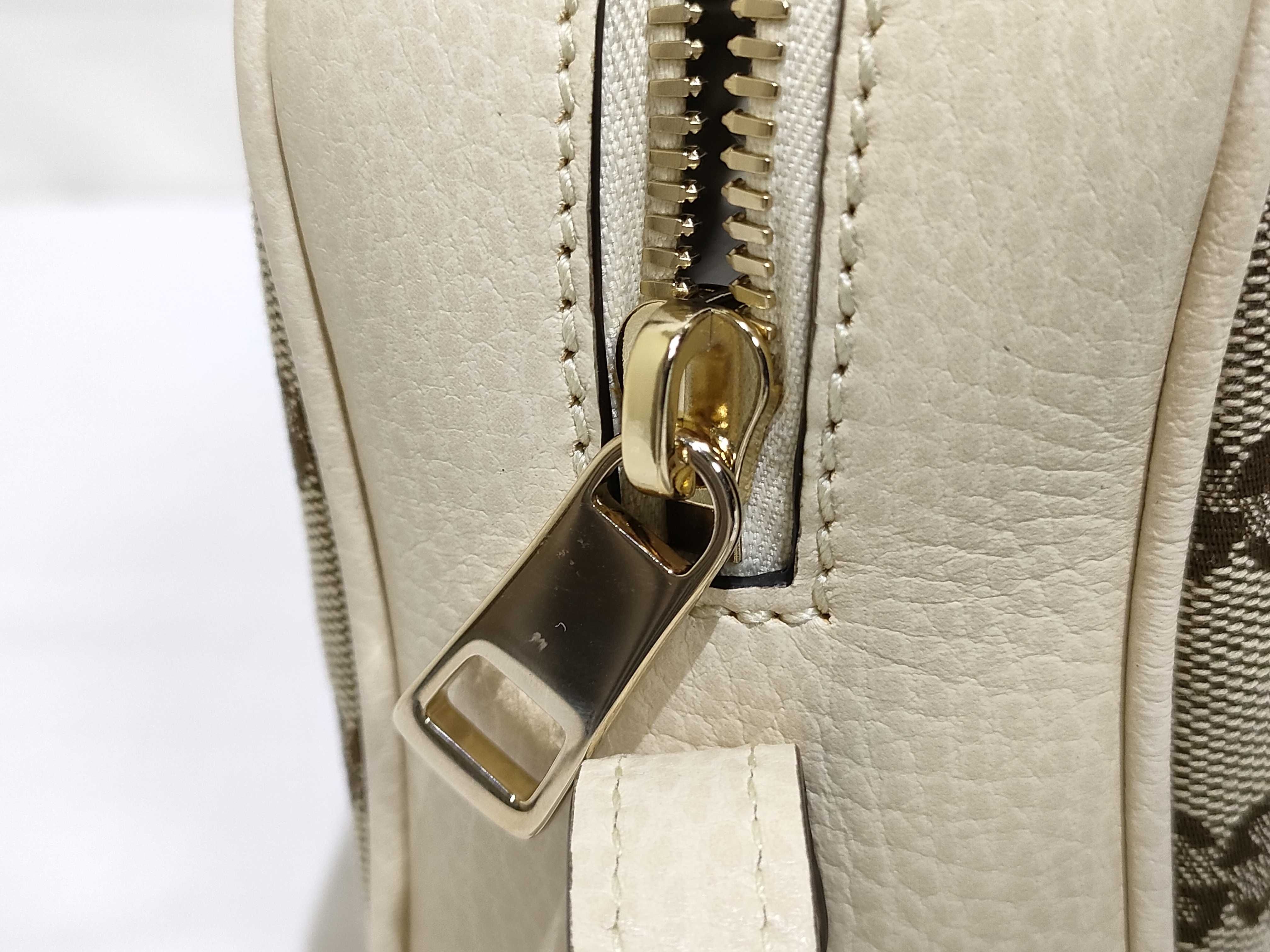 GG Canvas Shoulder Bag, Beige x White, 449413 (Outlet) — view 14