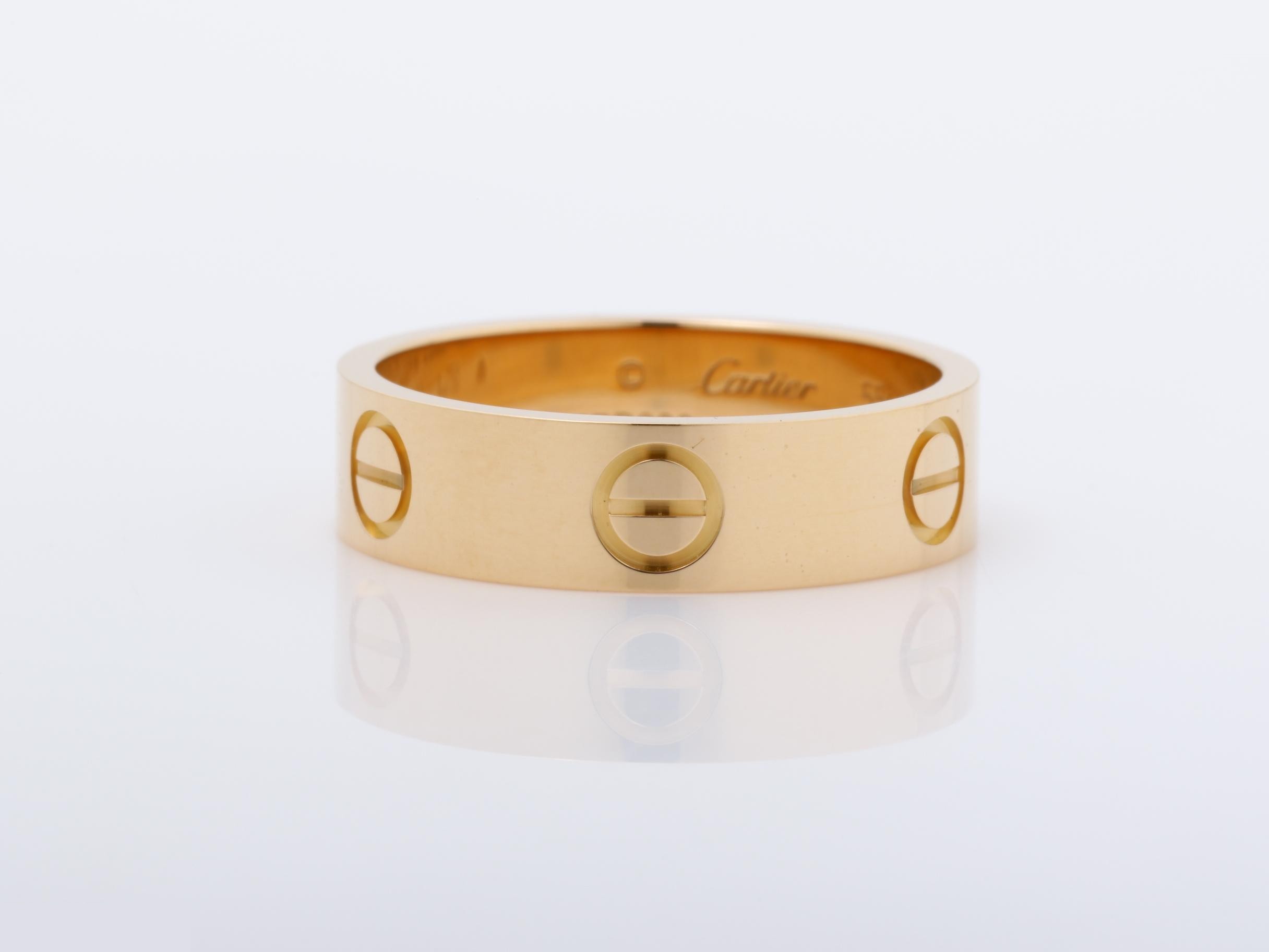 Au750 Rose Gold Love Ring, Wide Band, No Gemstones, Size 55, 5.7g