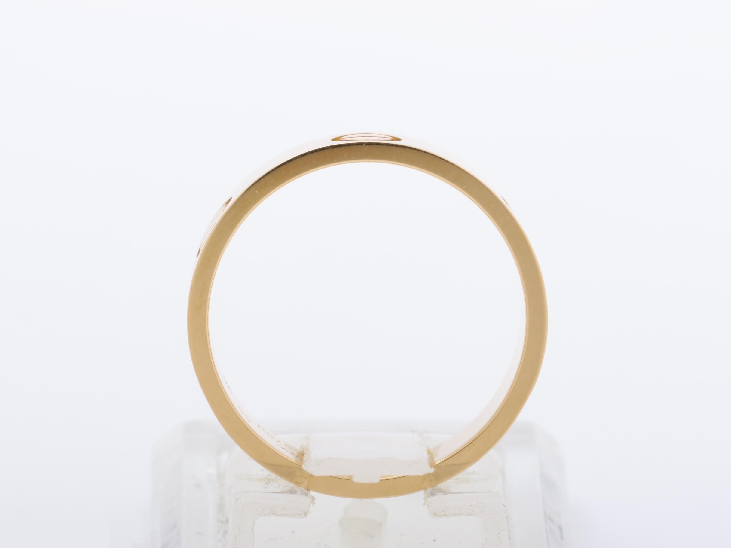 Au750 Rose Gold Love Ring, Wide Band, No Gemstones, Size 55, 5.7g — view 5