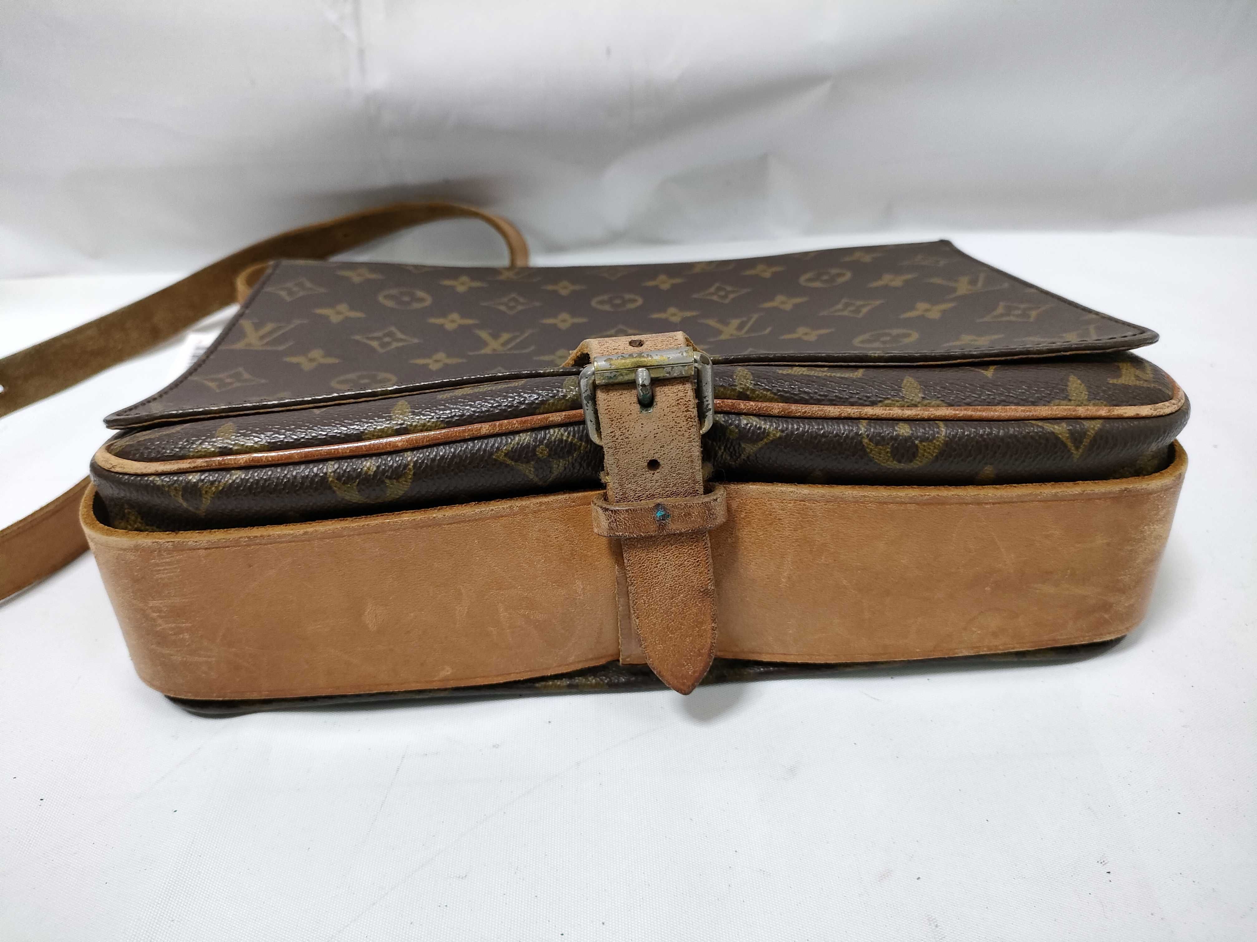 Monogram Cartouchiere Shoulder Bag (Interior has mold) — view 7