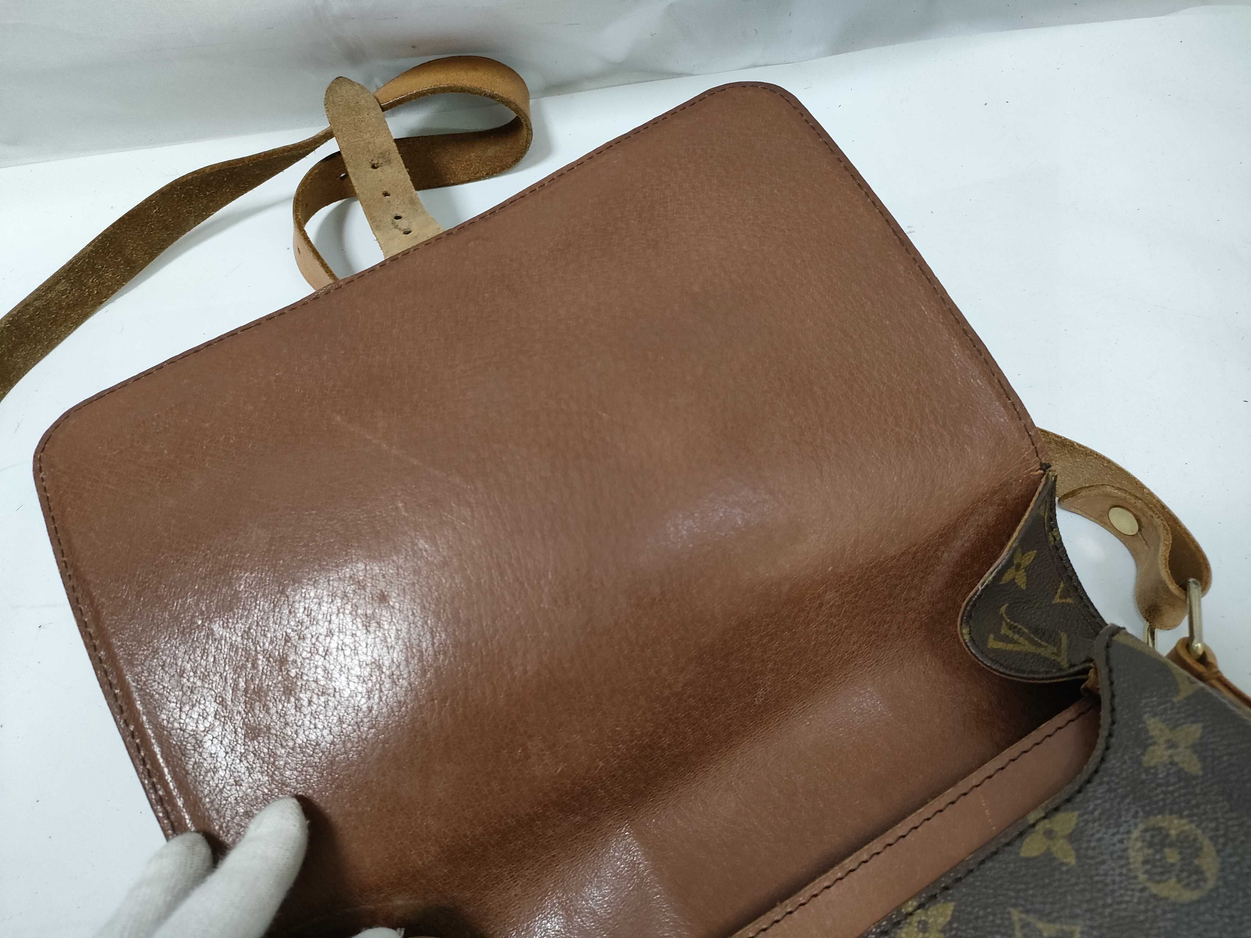 Monogram Cartouchiere Shoulder Bag (Interior has mold) — view 8