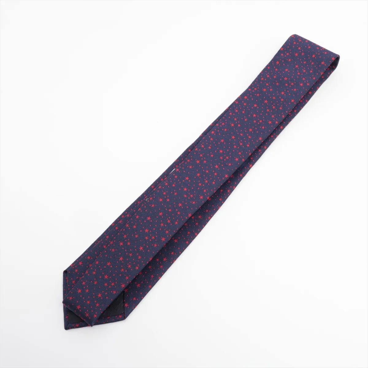 Necktie Silk Navy x Red Thread — view 2