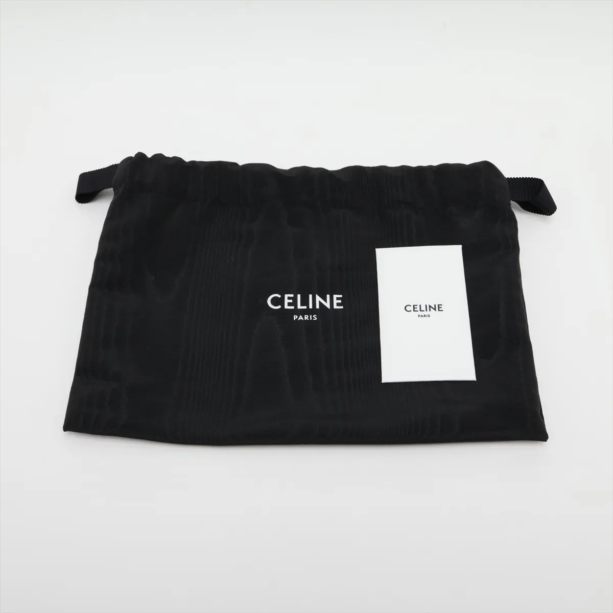 Triomphe Claude Leather Shoulder Bag, Black — view 9