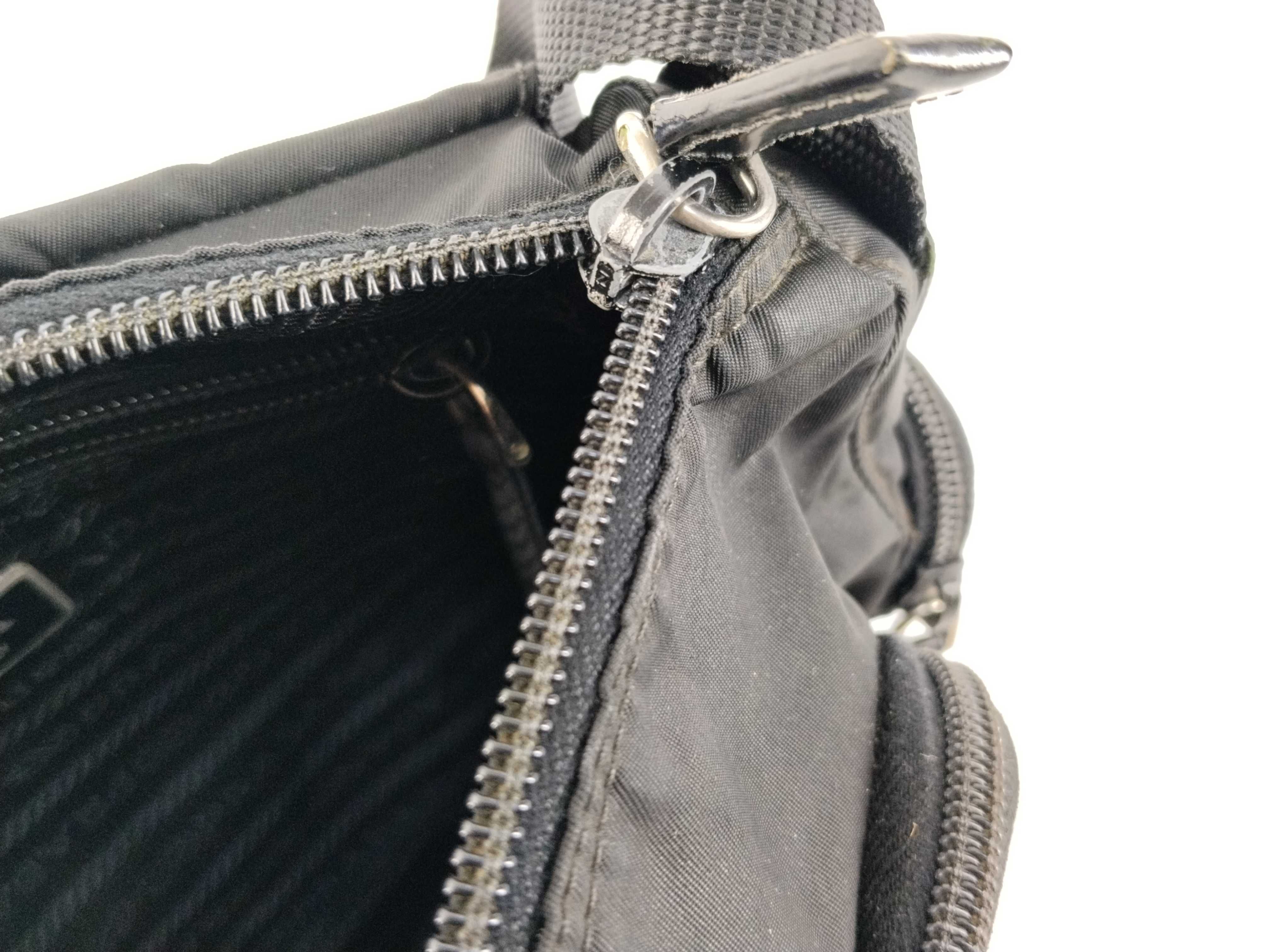 Nylon Shoulder Bag, Black Nylon Shoulder Bag — view 11