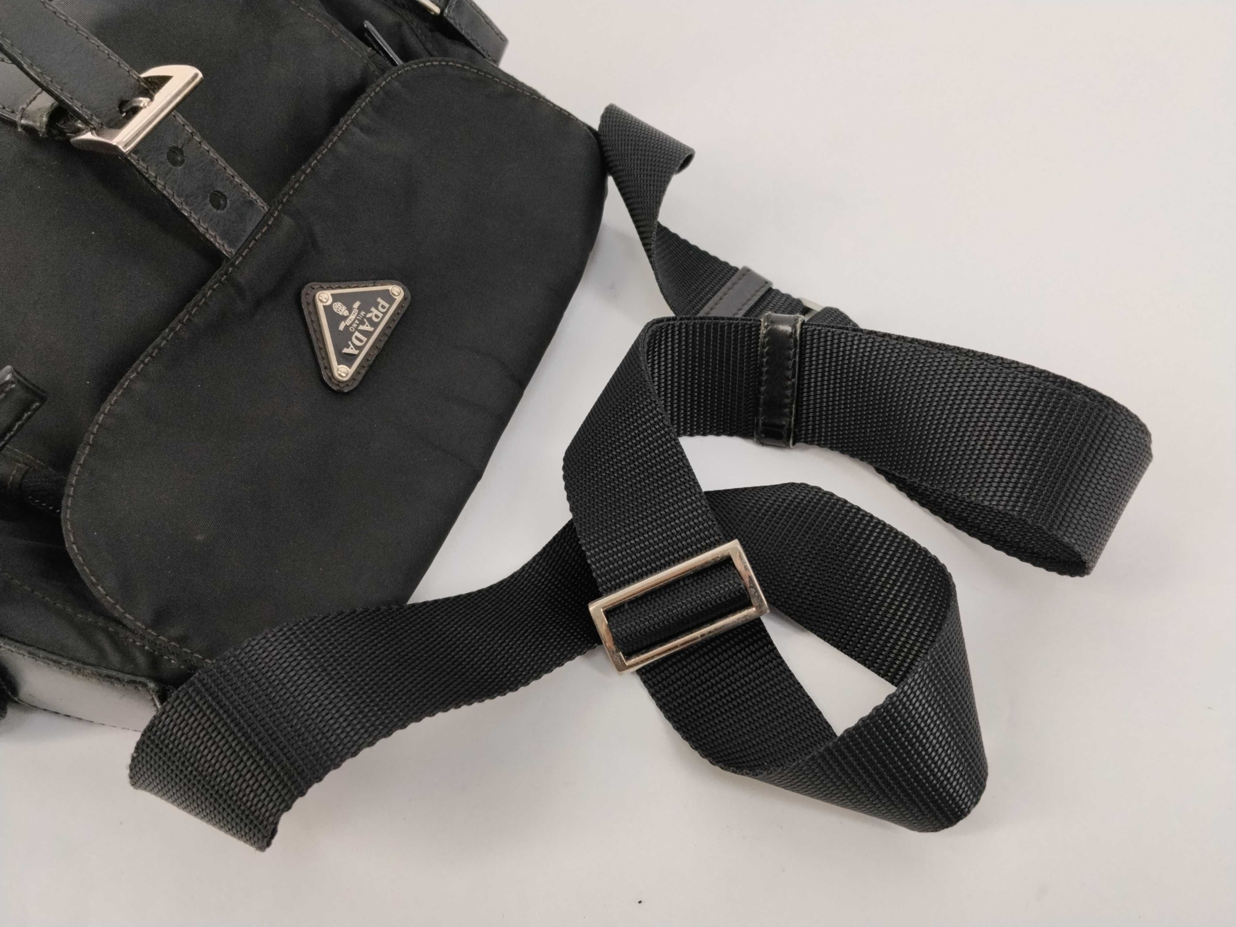 Nylon Shoulder Bag, Black Nylon Shoulder Bag — view 3