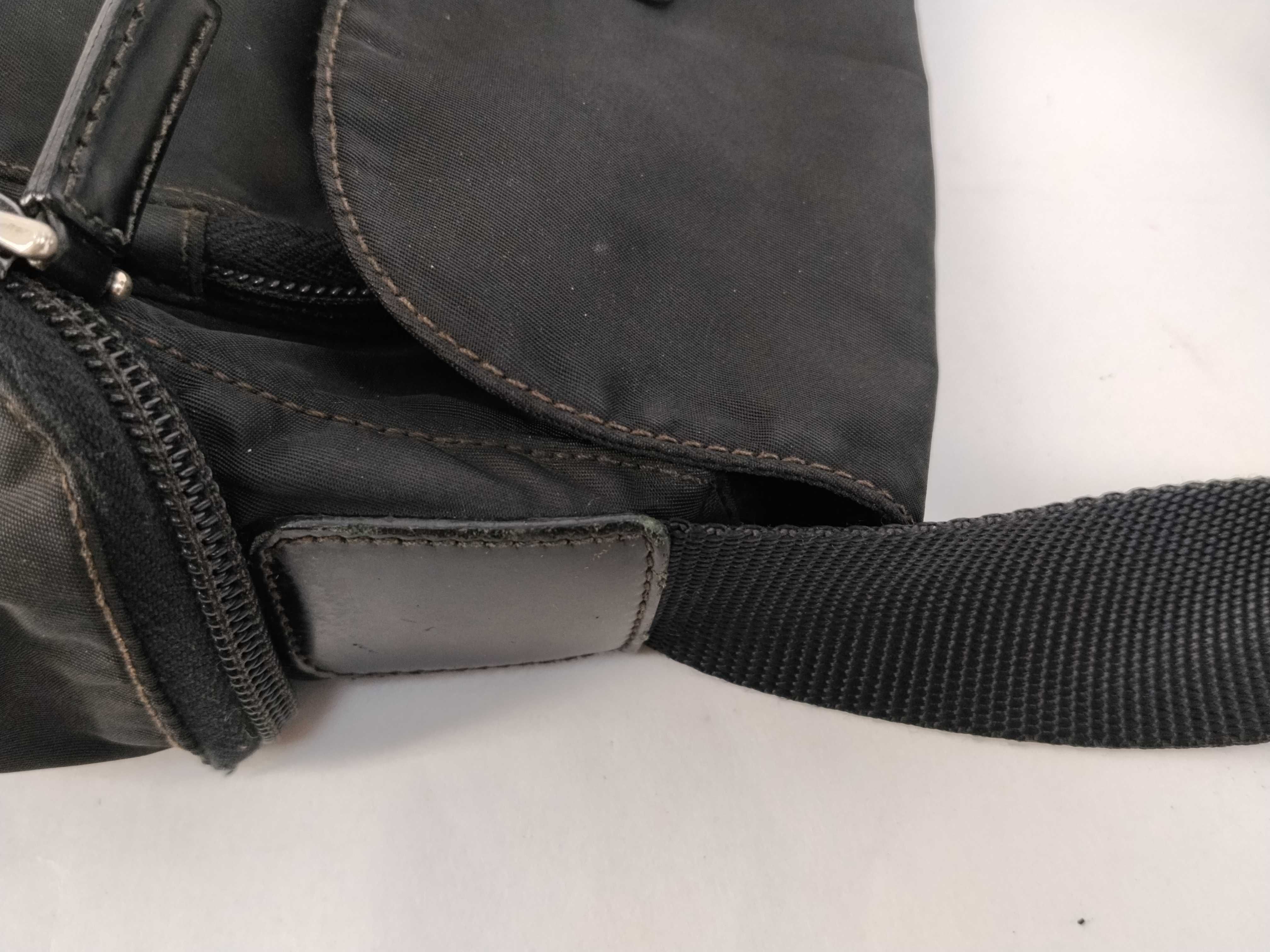 Nylon Shoulder Bag, Black Nylon Shoulder Bag — view 5