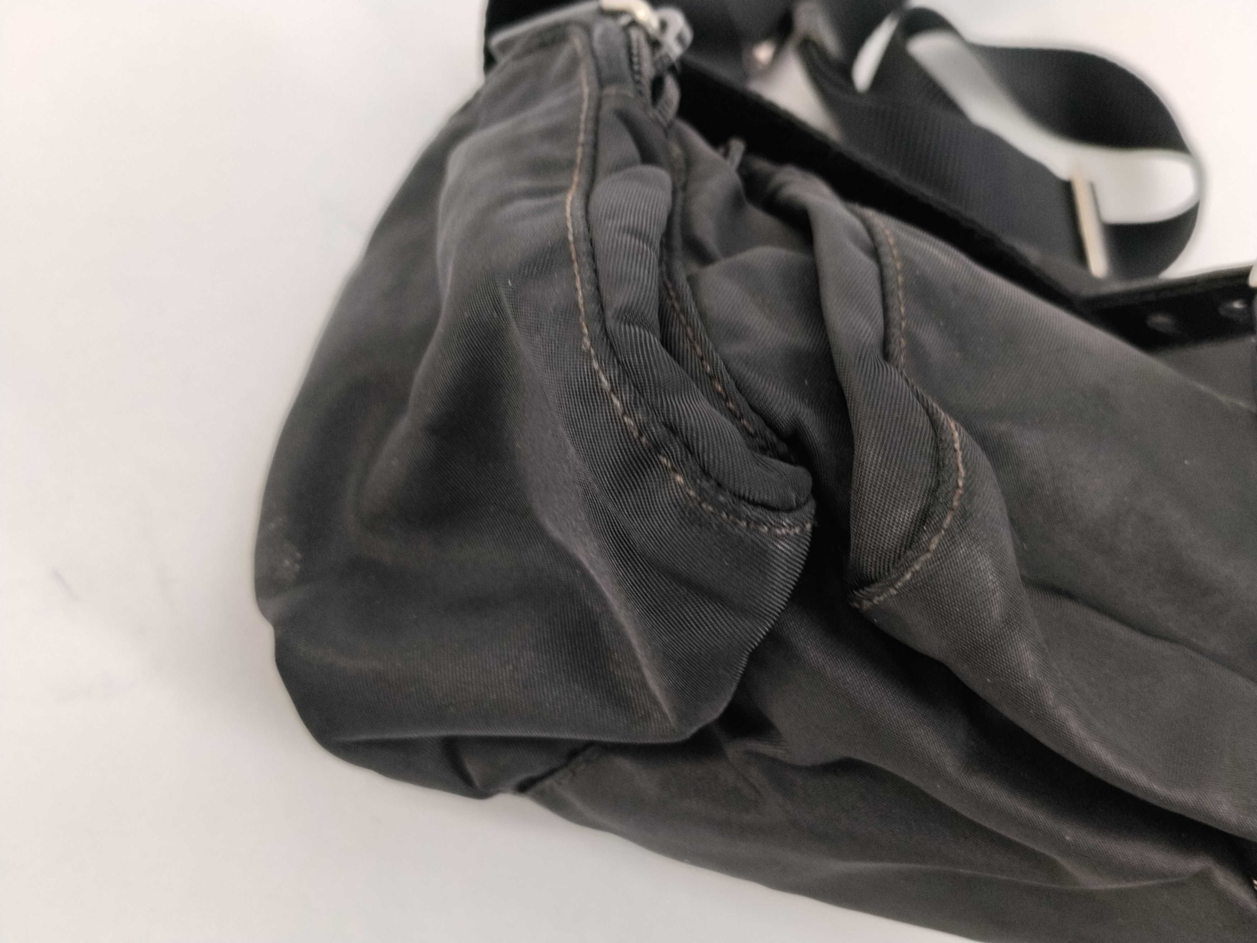 Nylon Shoulder Bag, Black Nylon Shoulder Bag — view 6