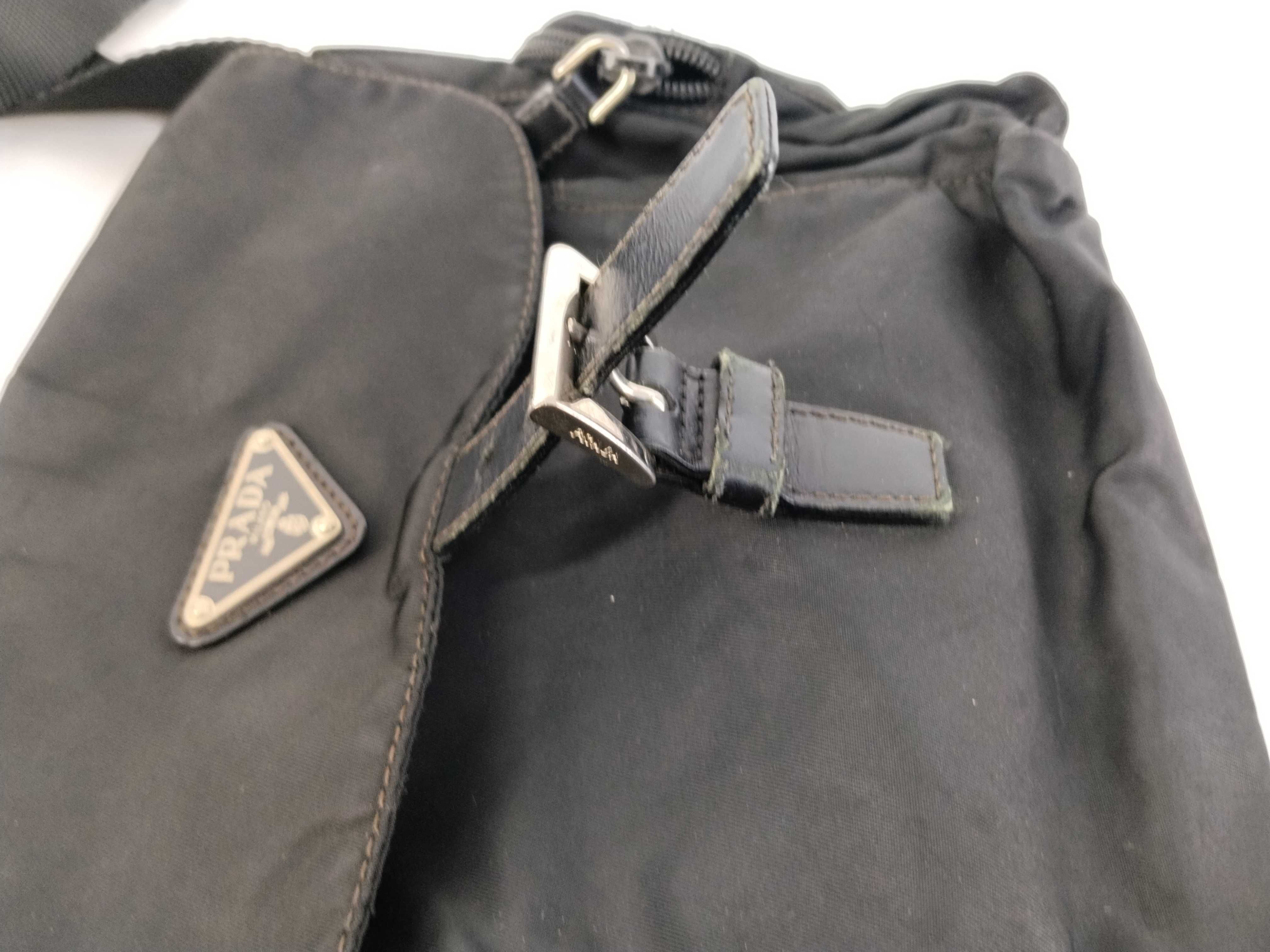 Nylon Shoulder Bag, Black Nylon Shoulder Bag — view 8