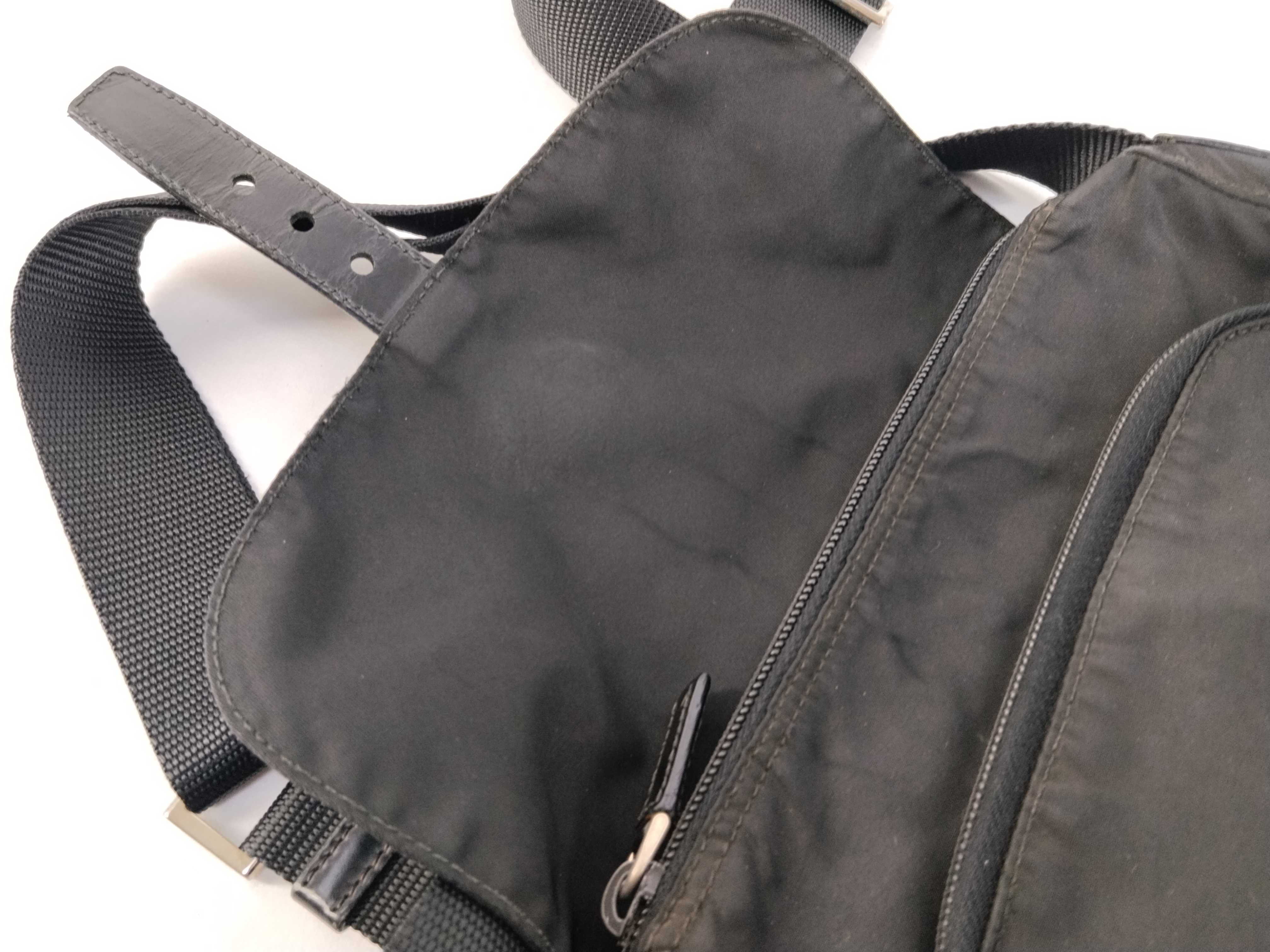 Nylon Shoulder Bag, Black Nylon Shoulder Bag — view 9