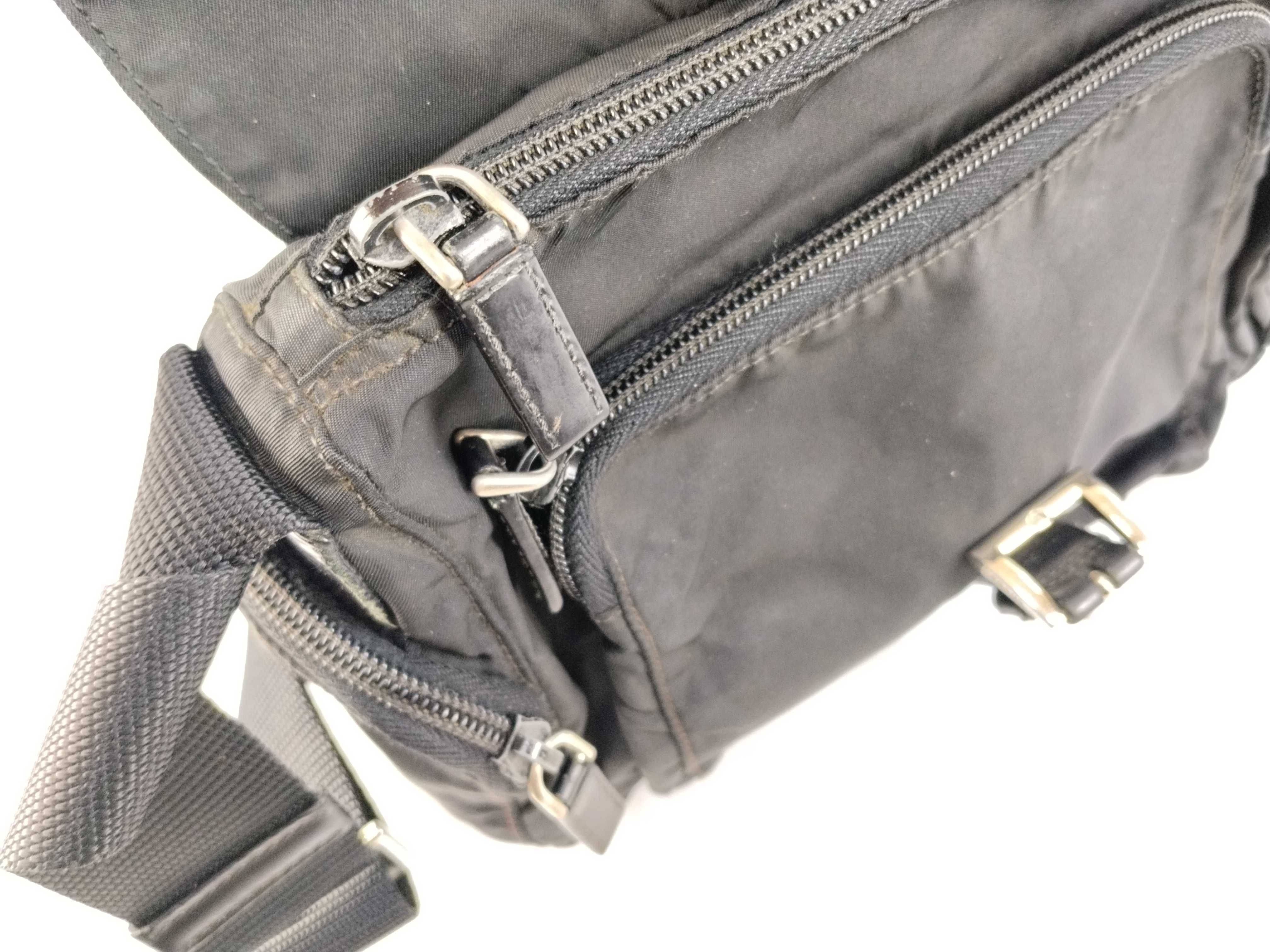 Nylon Shoulder Bag, Black Nylon Shoulder Bag — view 10