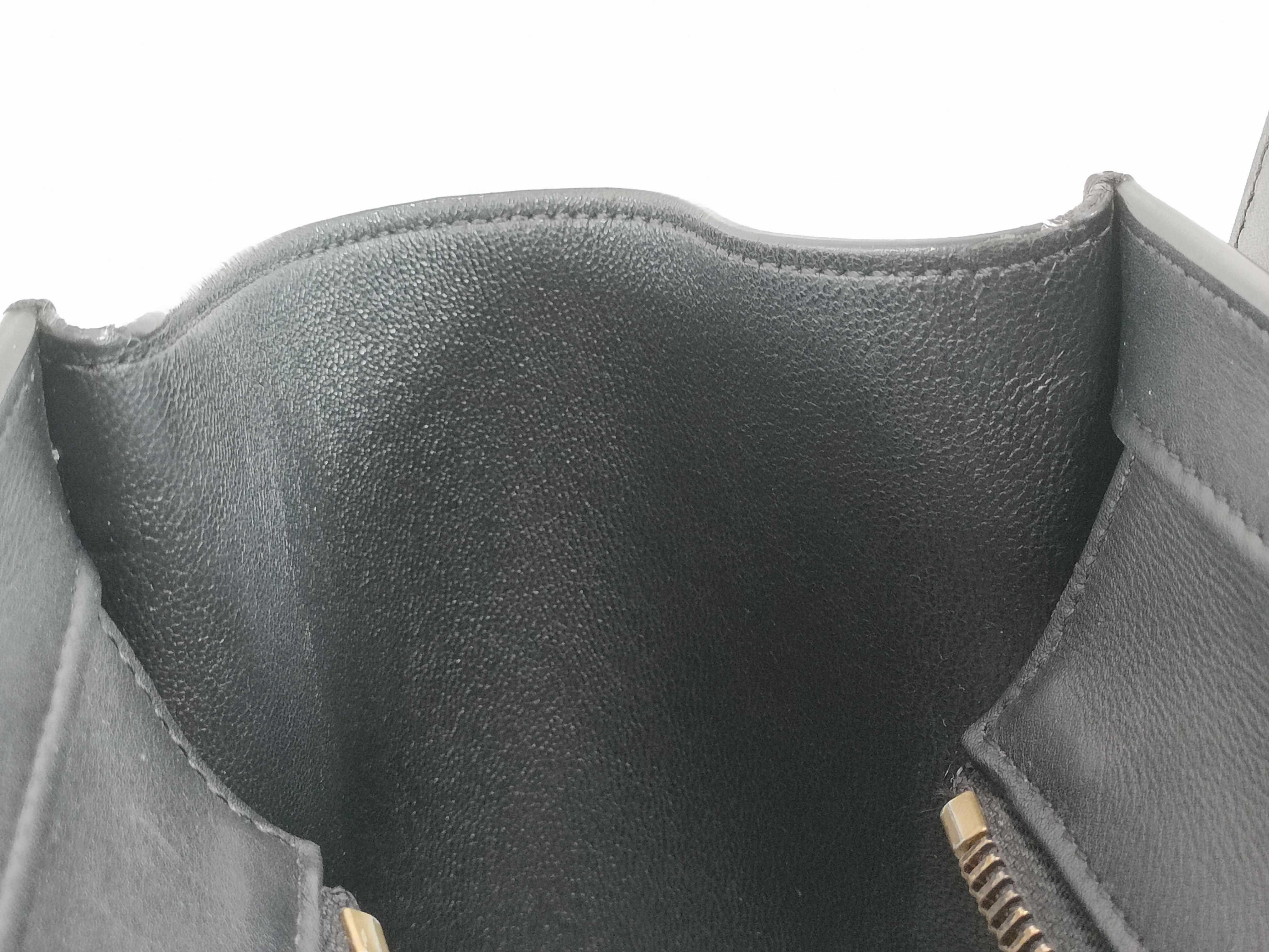 FR- Luggage Micro Shopper Leather Handbag Black — view 9