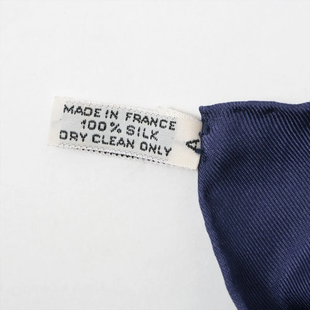 Carre 90 VUE DU CAROSSE DE Queen's Coronation Scarf, Silk, Navy. Shows wear, — view 8