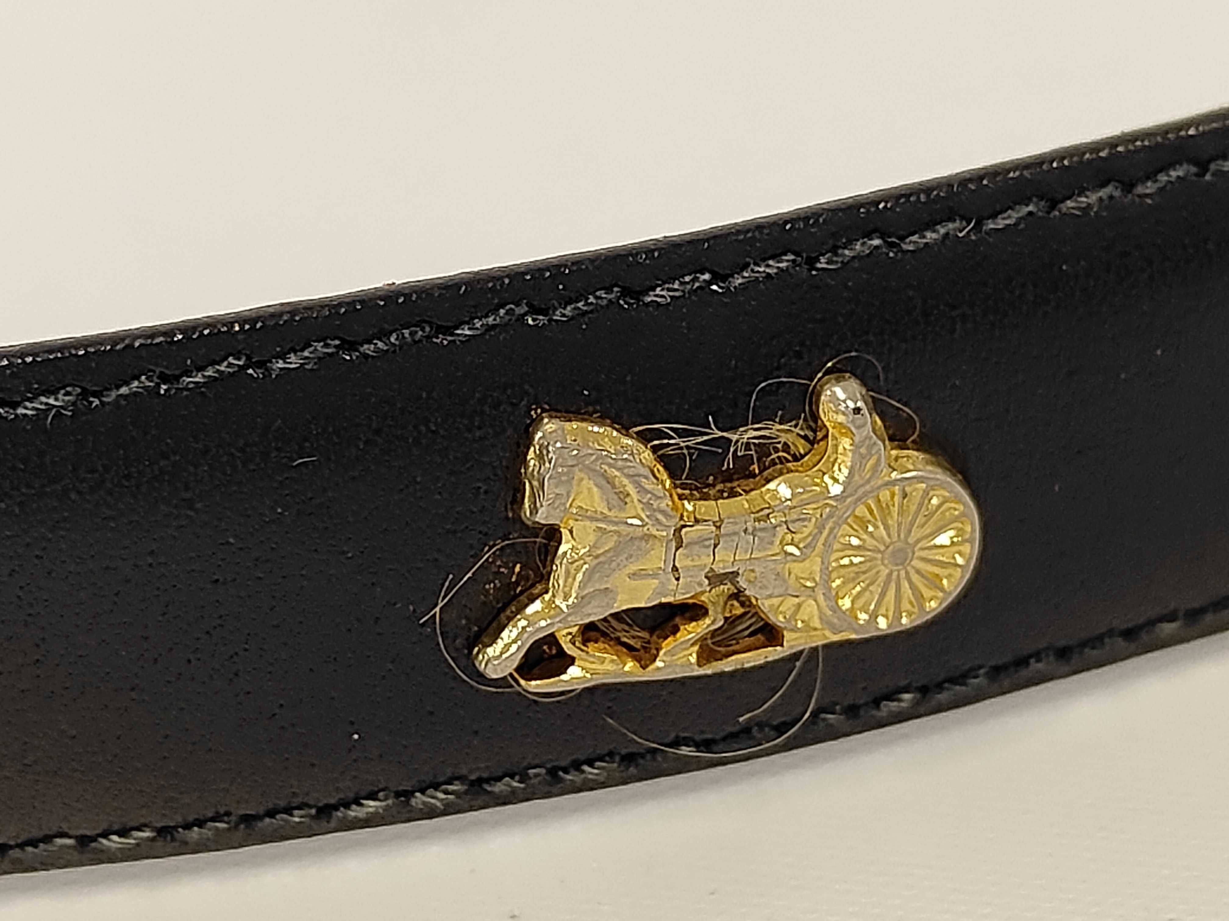 Carriage Leather Belt Size 60 Belt — view 7