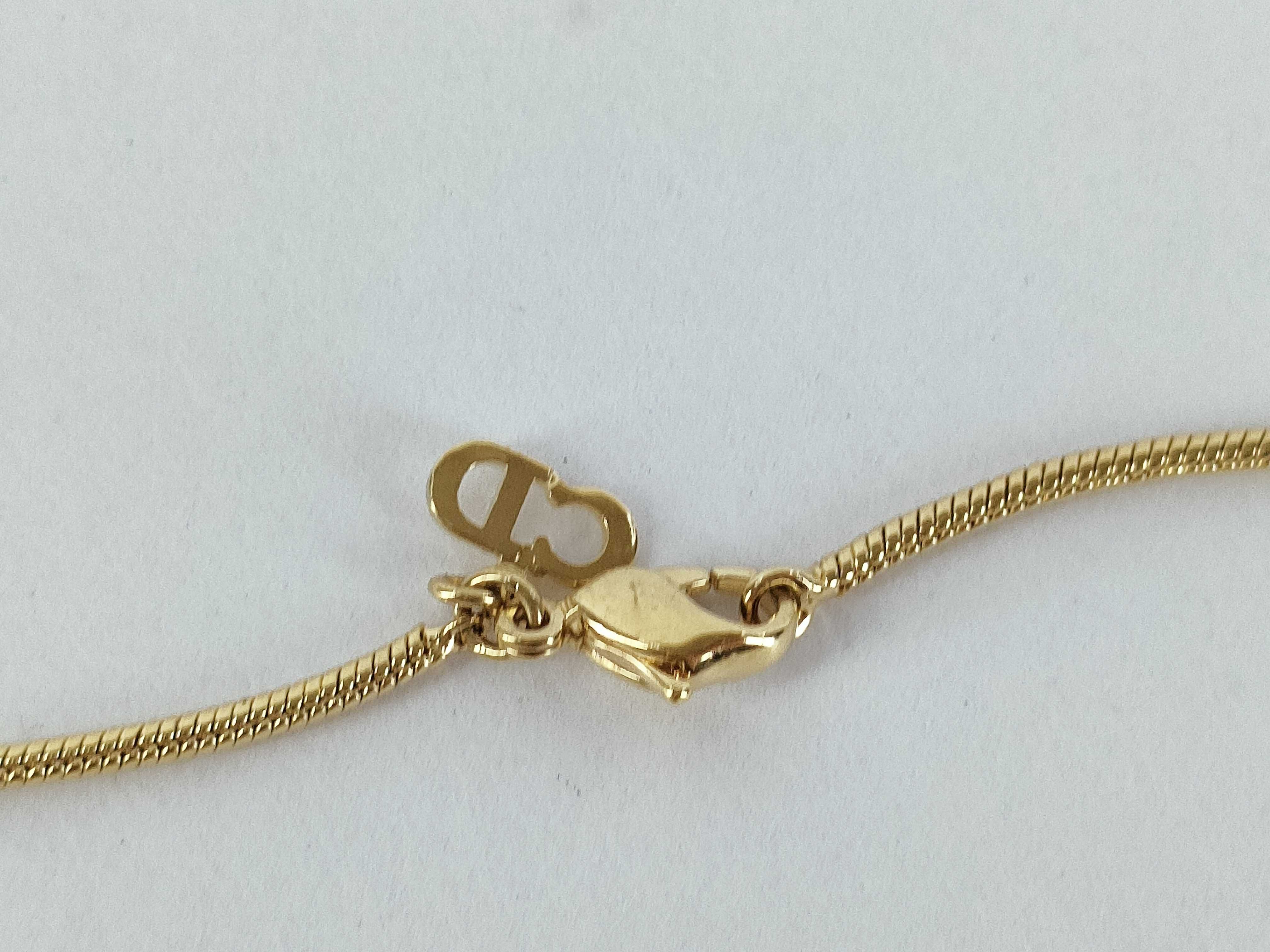 Logo Gold Snake Chain Necklace — view 3