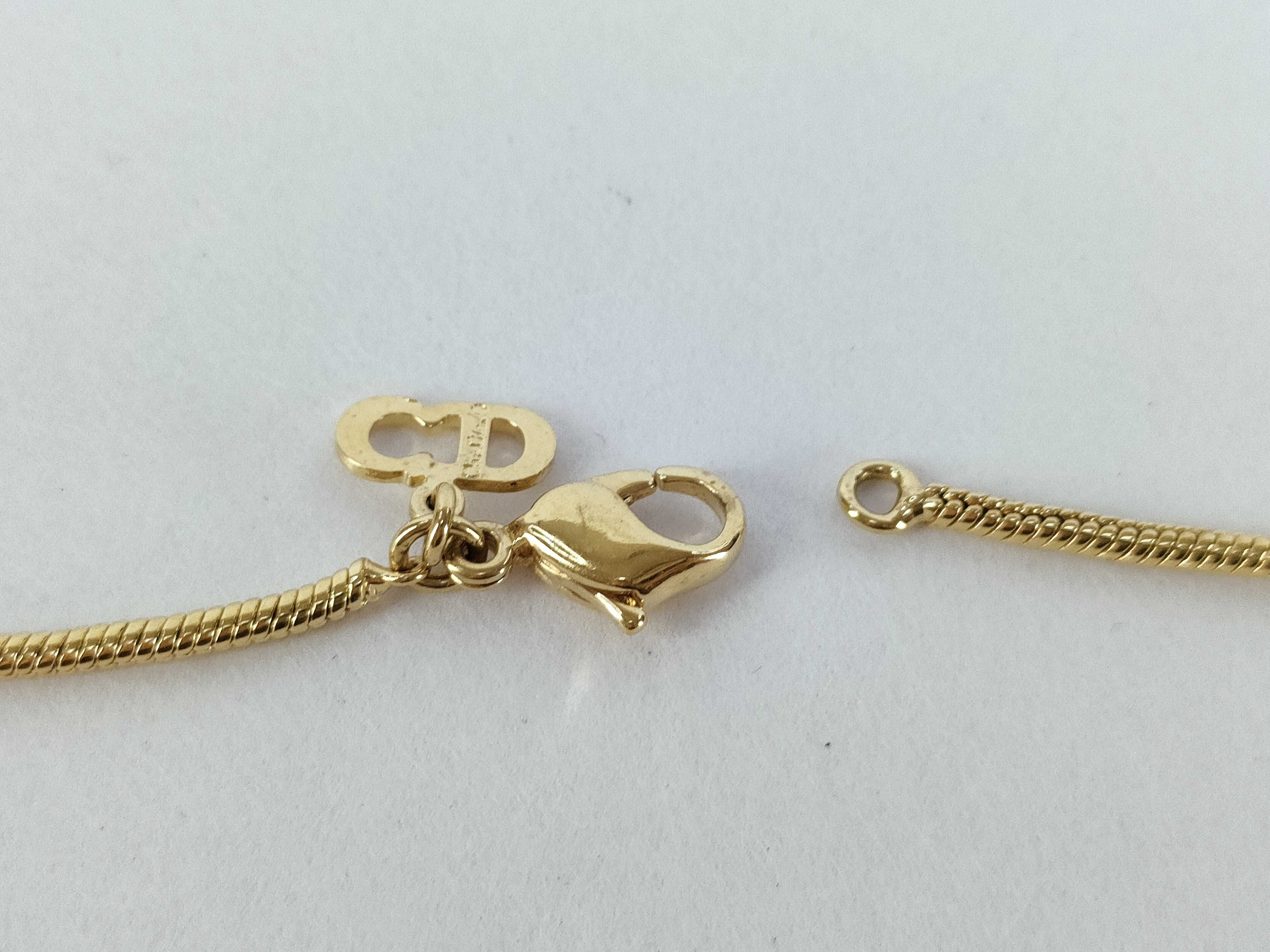 Logo Gold Snake Chain Necklace — view 4
