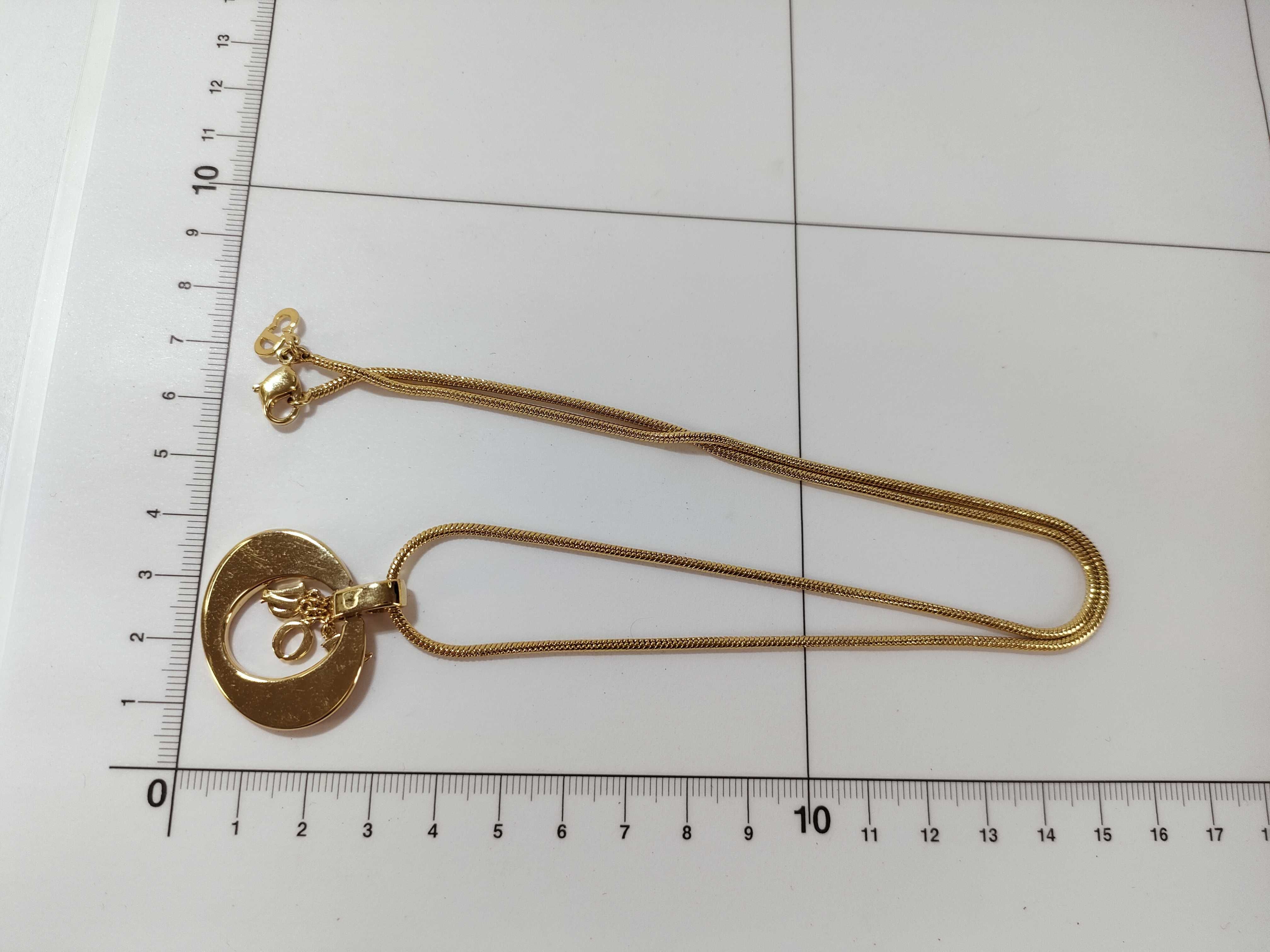 Logo Gold Snake Chain Necklace — view 10