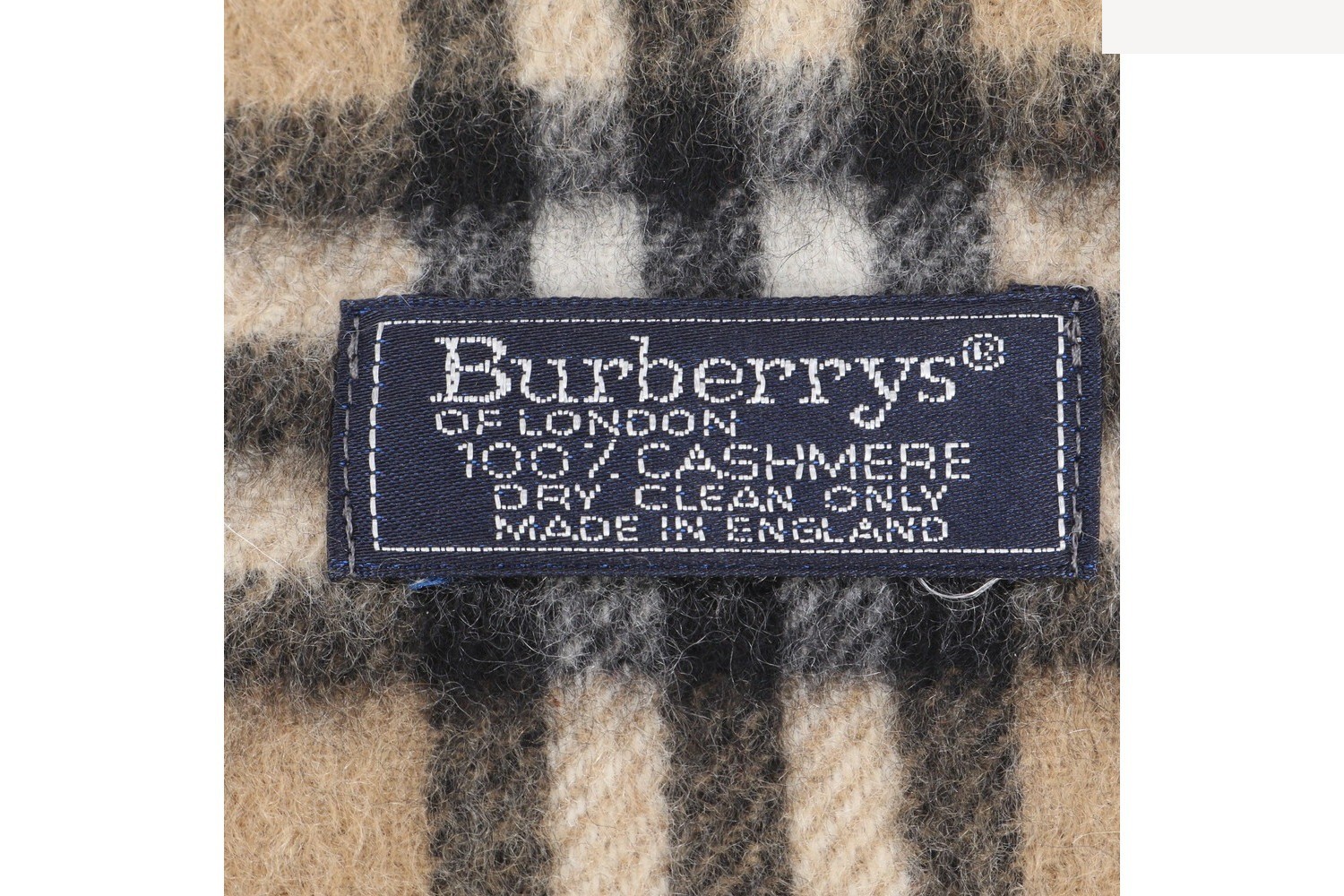 100% Cashmere Check Pattern Scarf — view 6