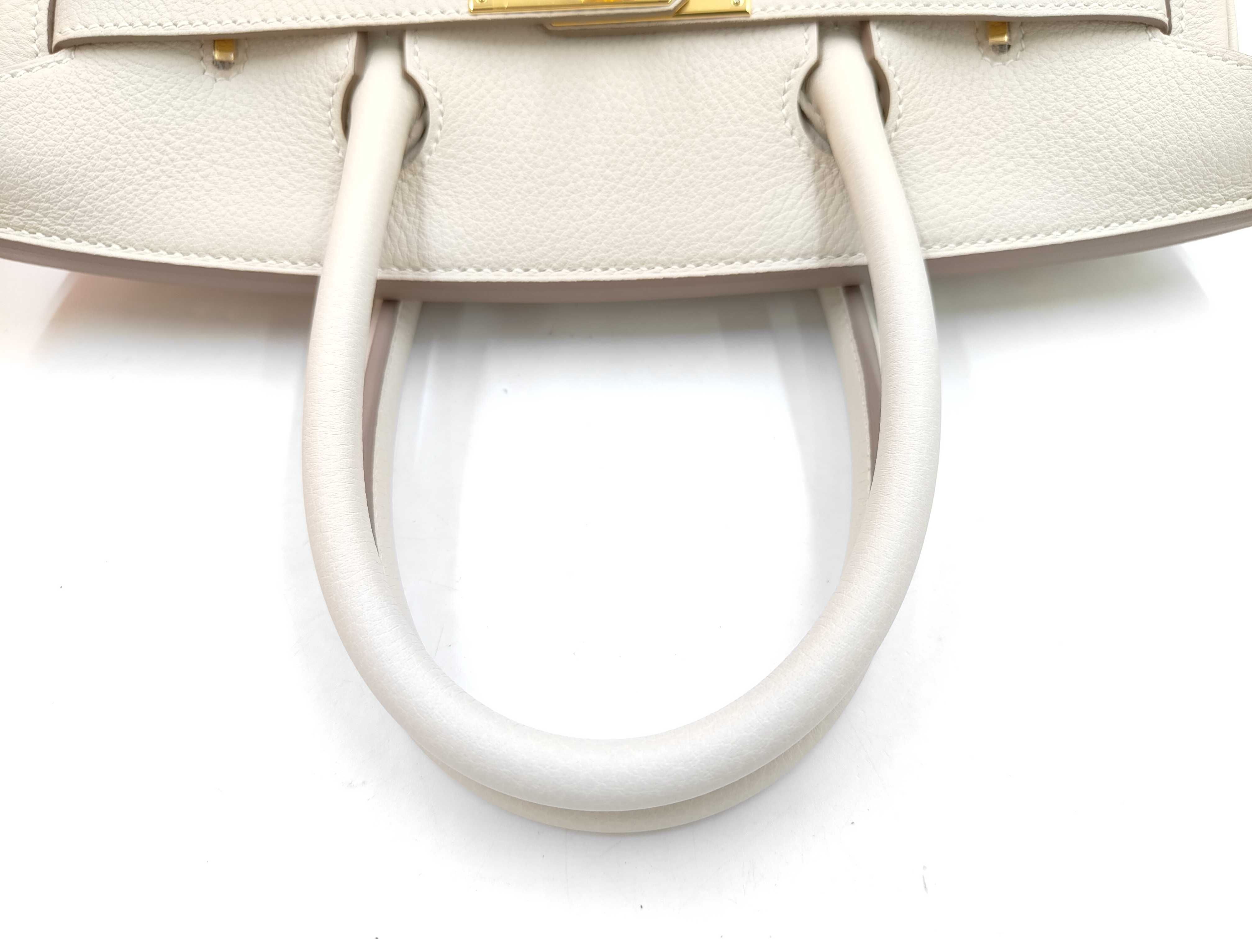 Birkin 30 Togo Leather Craie Gold Hardware W Stamp Tote Bag — view 3