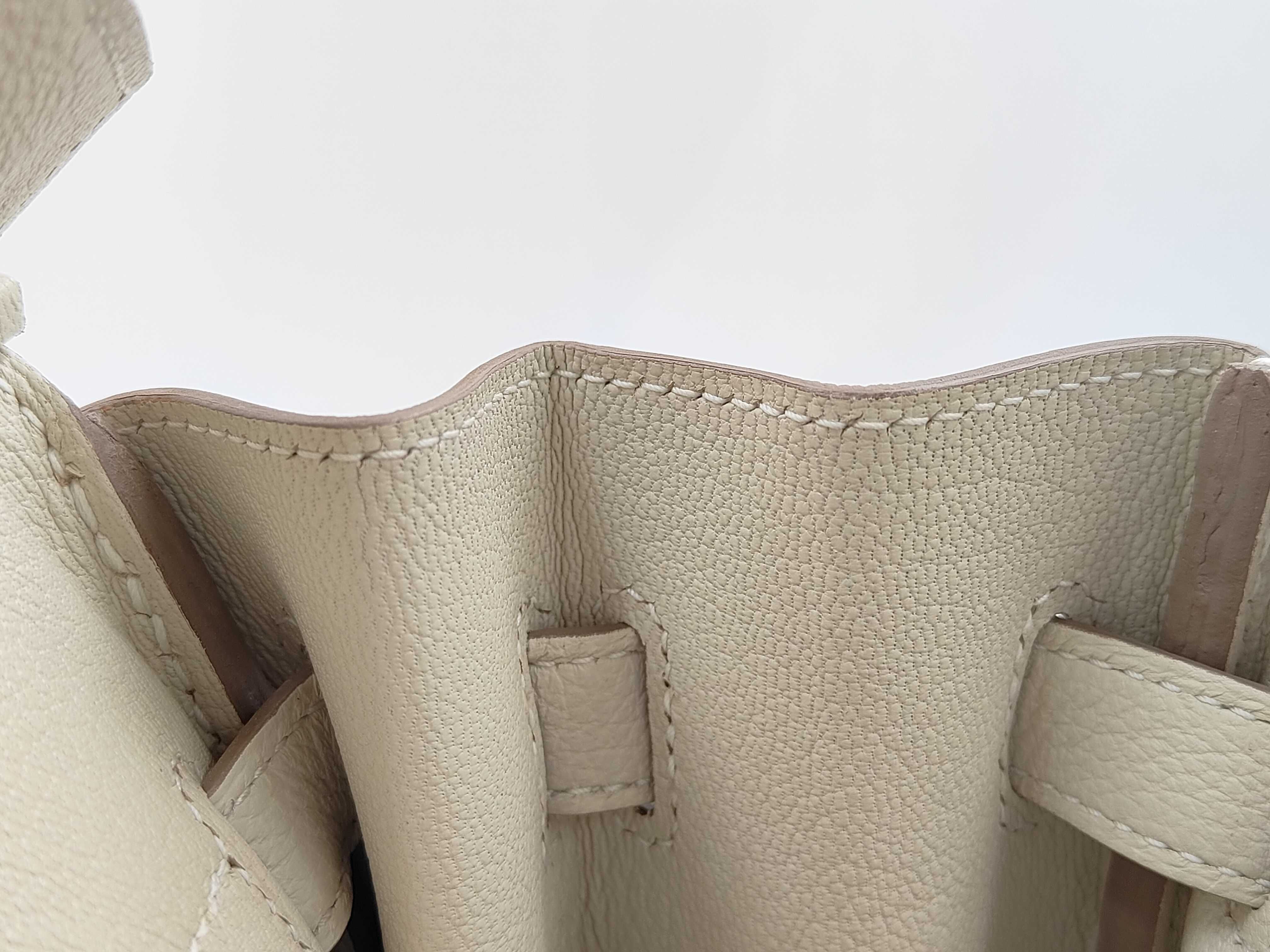 Birkin 30 Togo Leather Craie Gold Hardware W Stamp Tote Bag — view 8