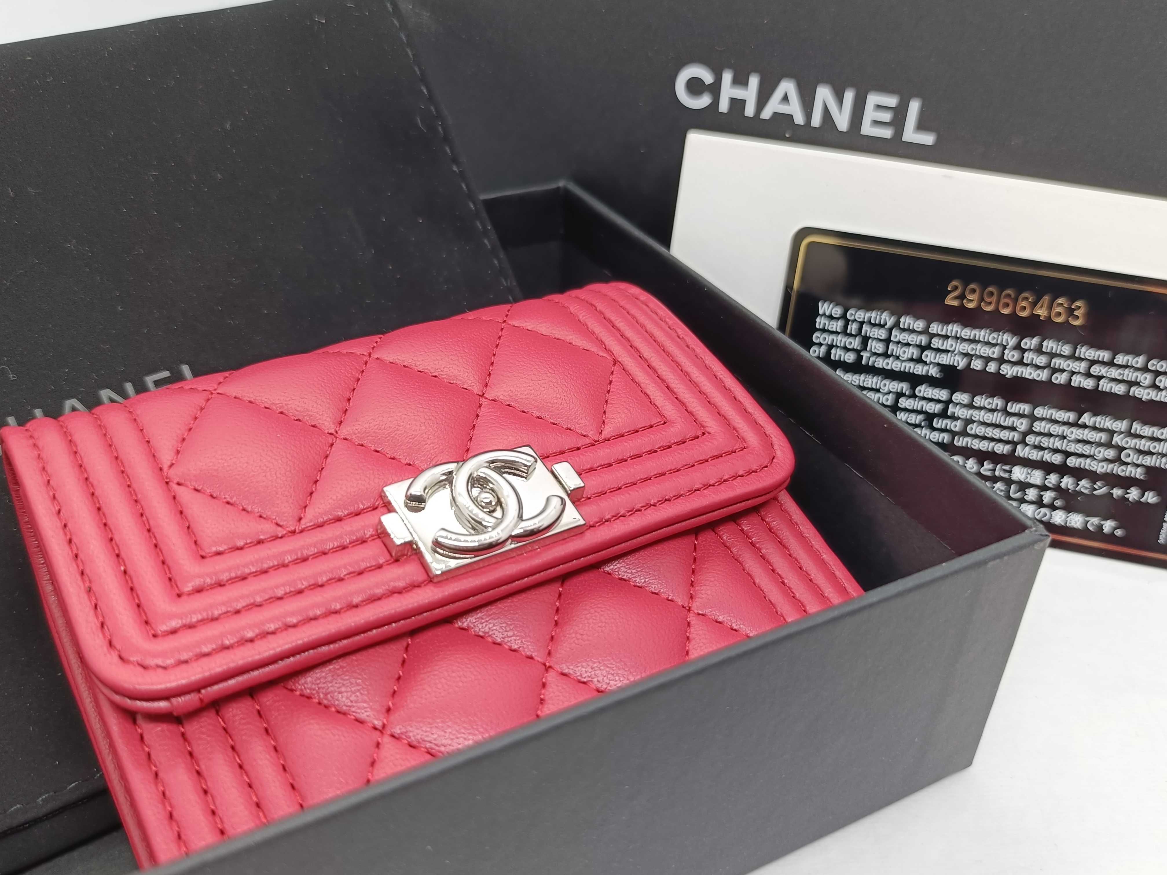 Lambskin Boy Chanel Trifold Wallet — view 14