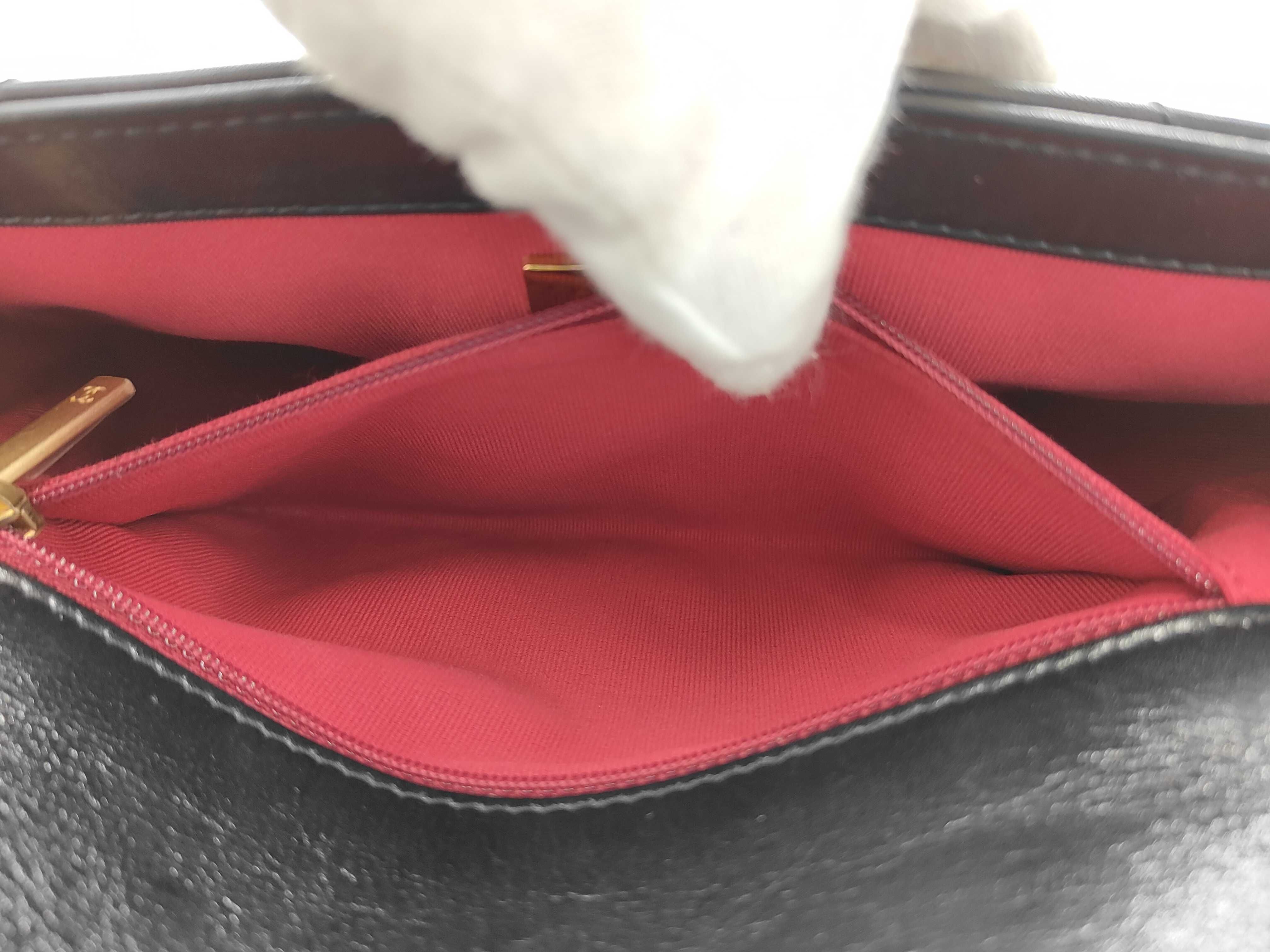 Matelassé Chain Shoulder Bag, Black Lambskin, Pearl Coco Mark, Pearl Chain Shoulder Bag — view 12