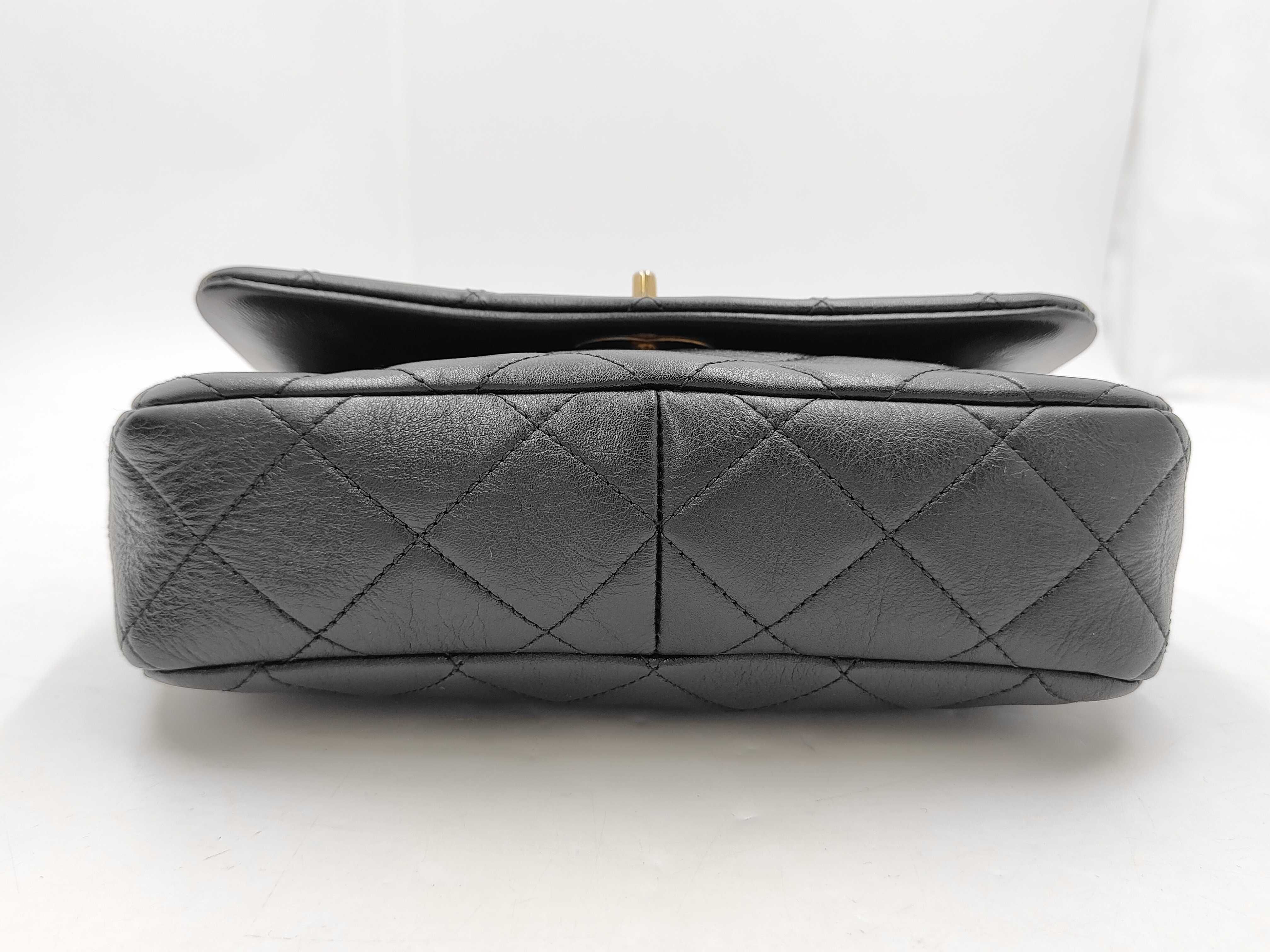 Matelassé Chain Shoulder Bag, Black Lambskin, Pearl Coco Mark, Pearl Chain Shoulder Bag — view 7